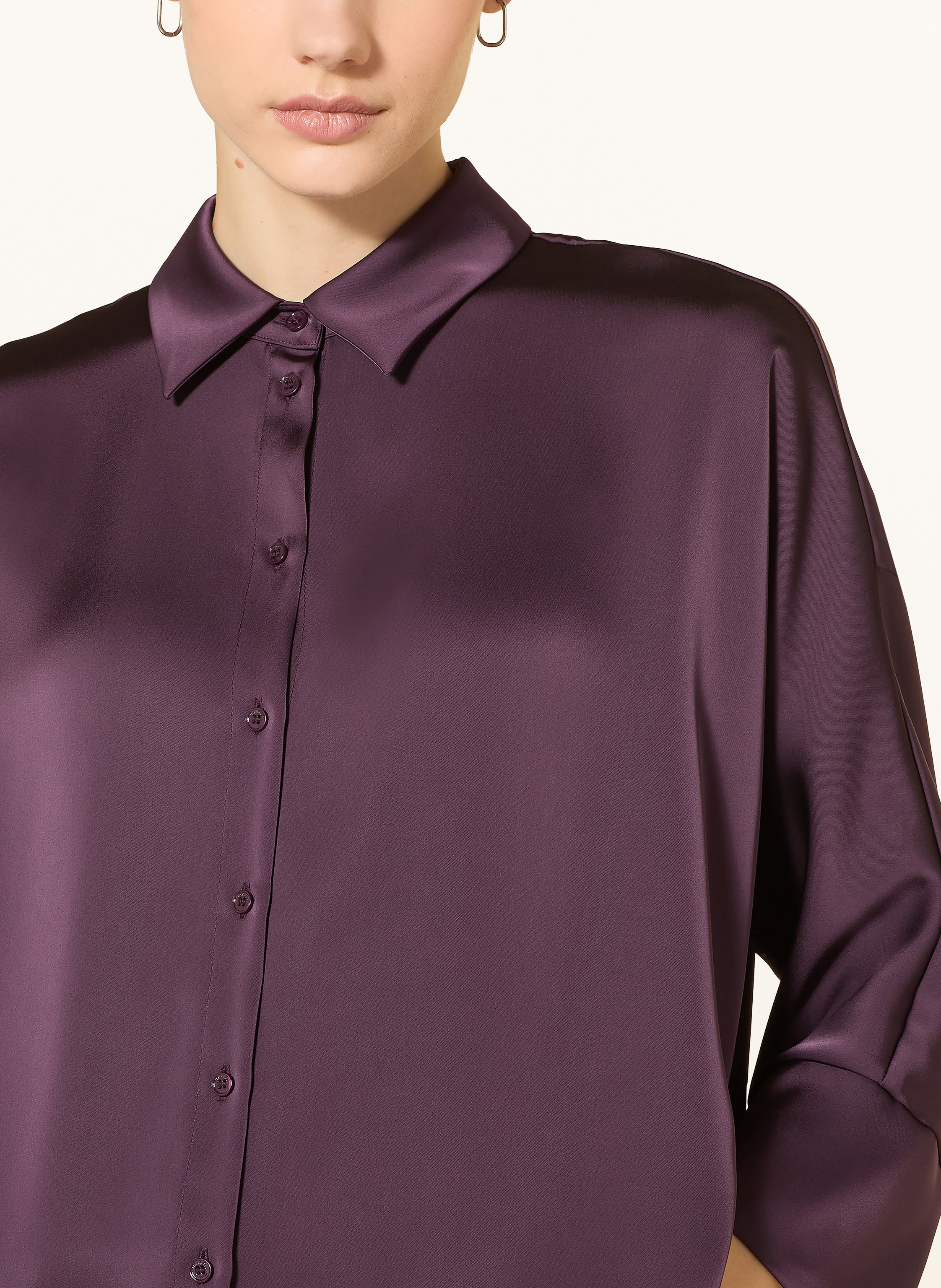 Thumbnail - Max & Co. Hemdbluse Onorata Aus Satin Mit 3/4-Arm lila