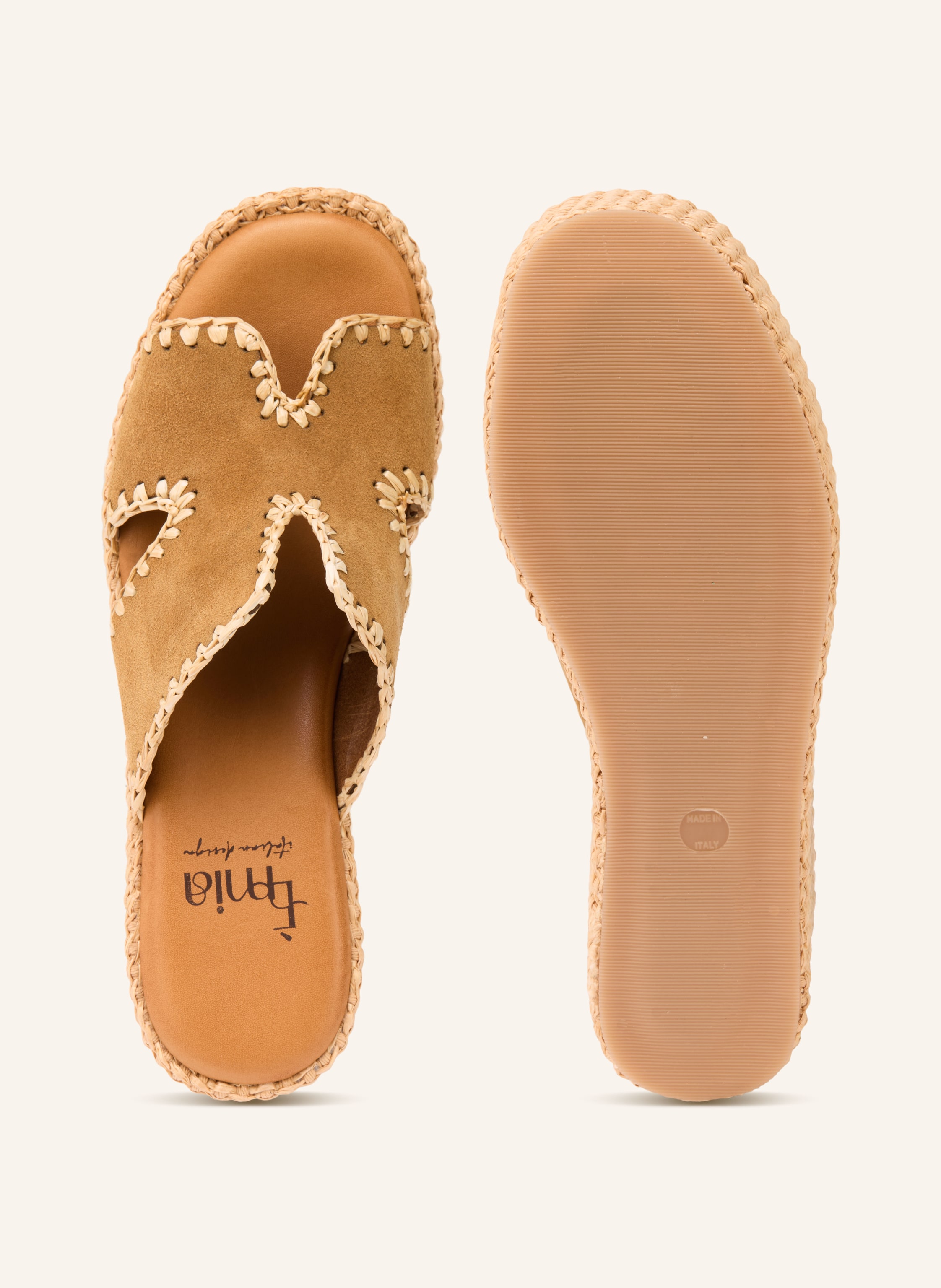 Thumbnail - È Mia Plateau-Wedges beige