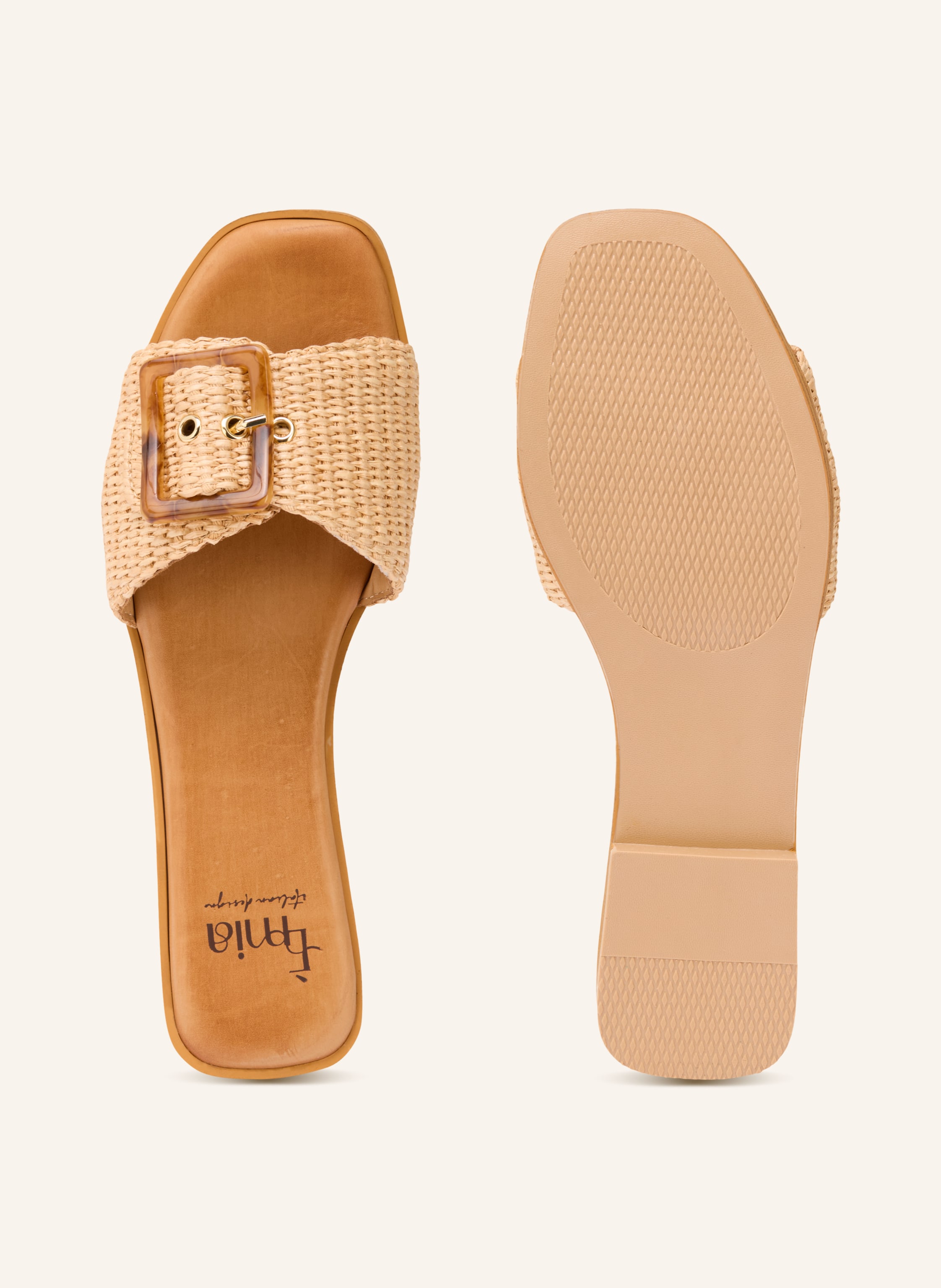 Thumbnail - È Mia Pantoletten beige