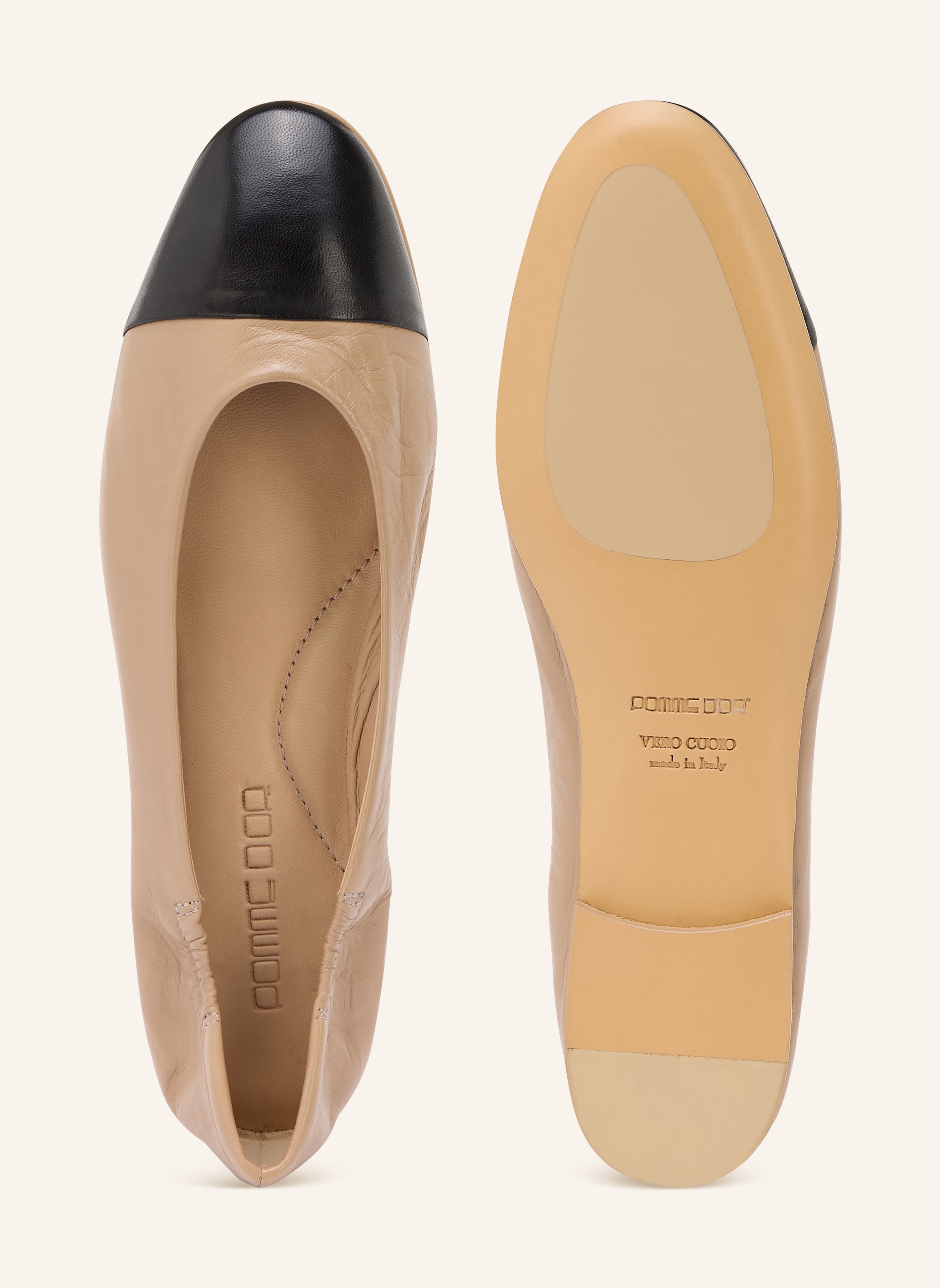 Thumbnail - Pomme D'or Ballerinas Giorgia beige