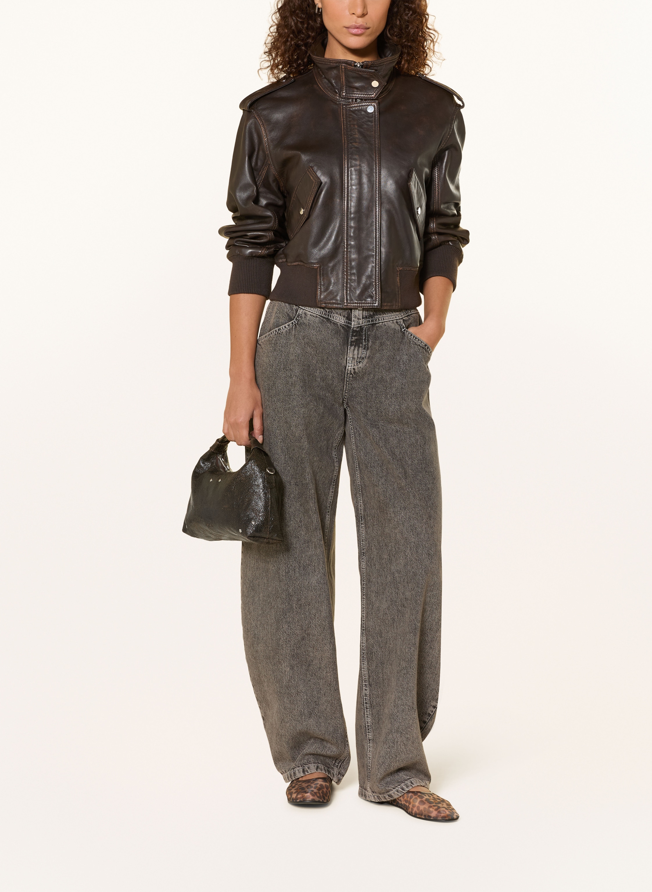 Thumbnail - Núnoo Handtasche Dandy Pélé Mit Nieten braun