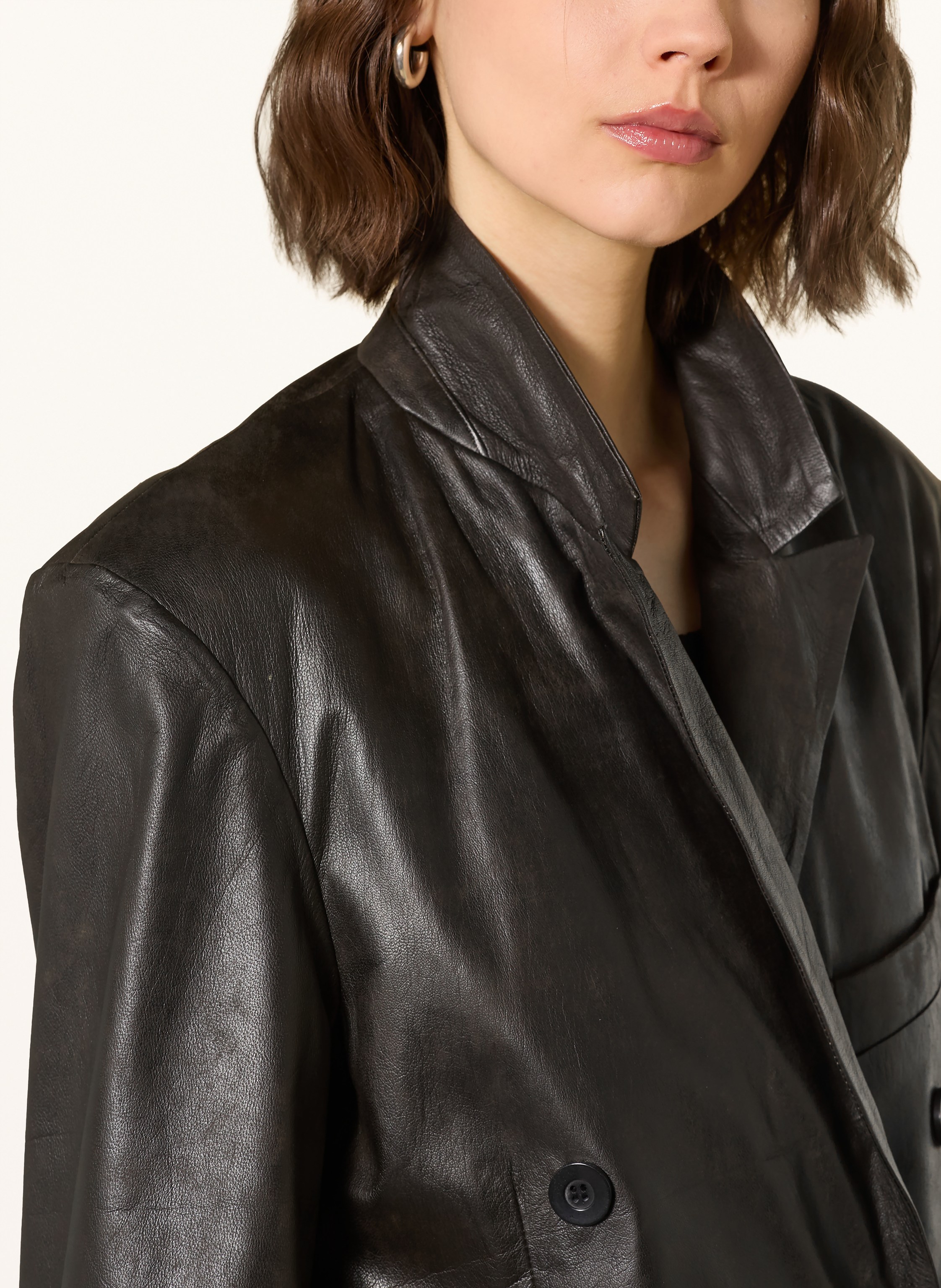 Thumbnail - Mrs & Hugs Lederjacke braun