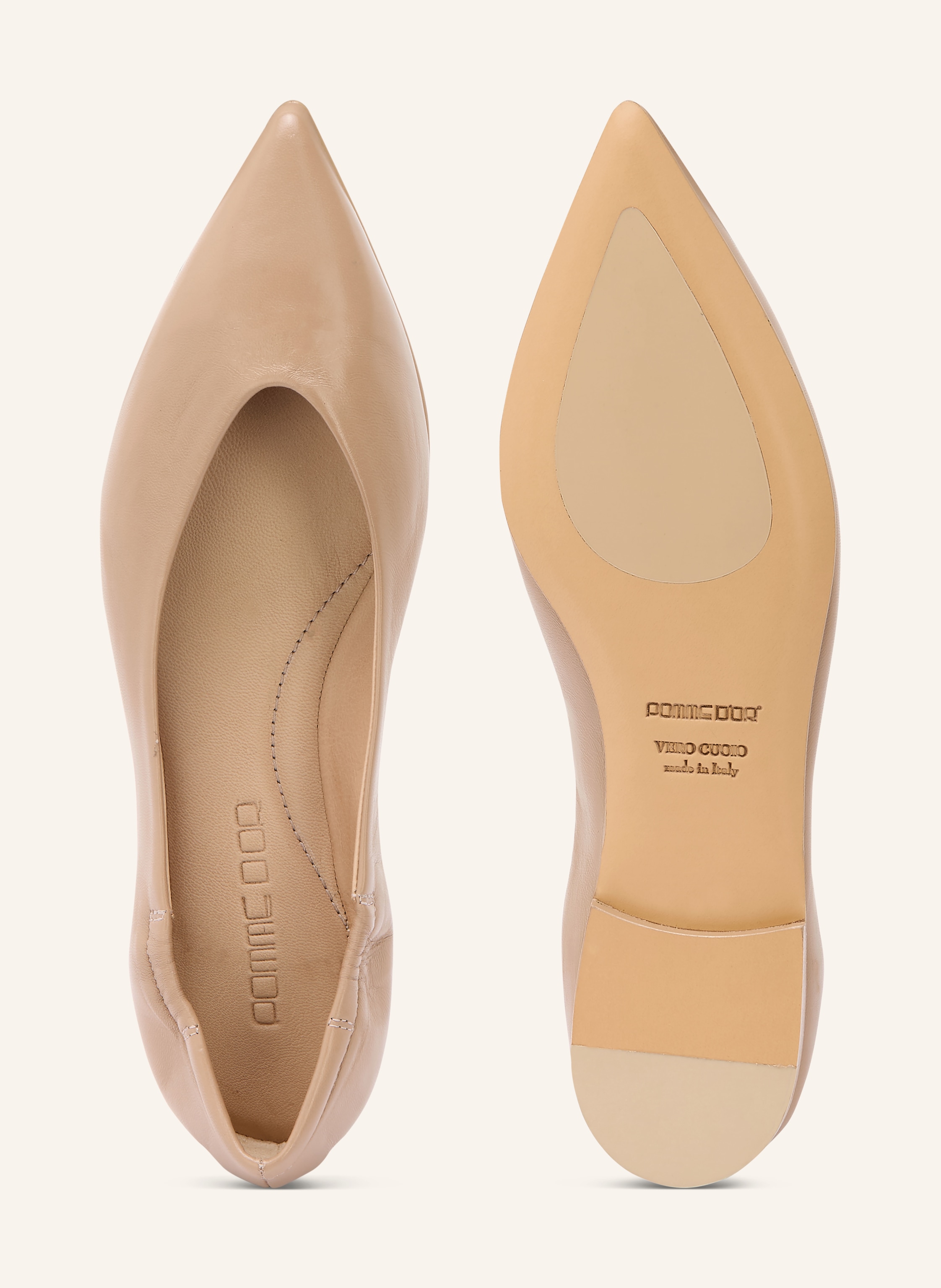 Thumbnail - Pomme D'or Ballerinas Ingrid beige
