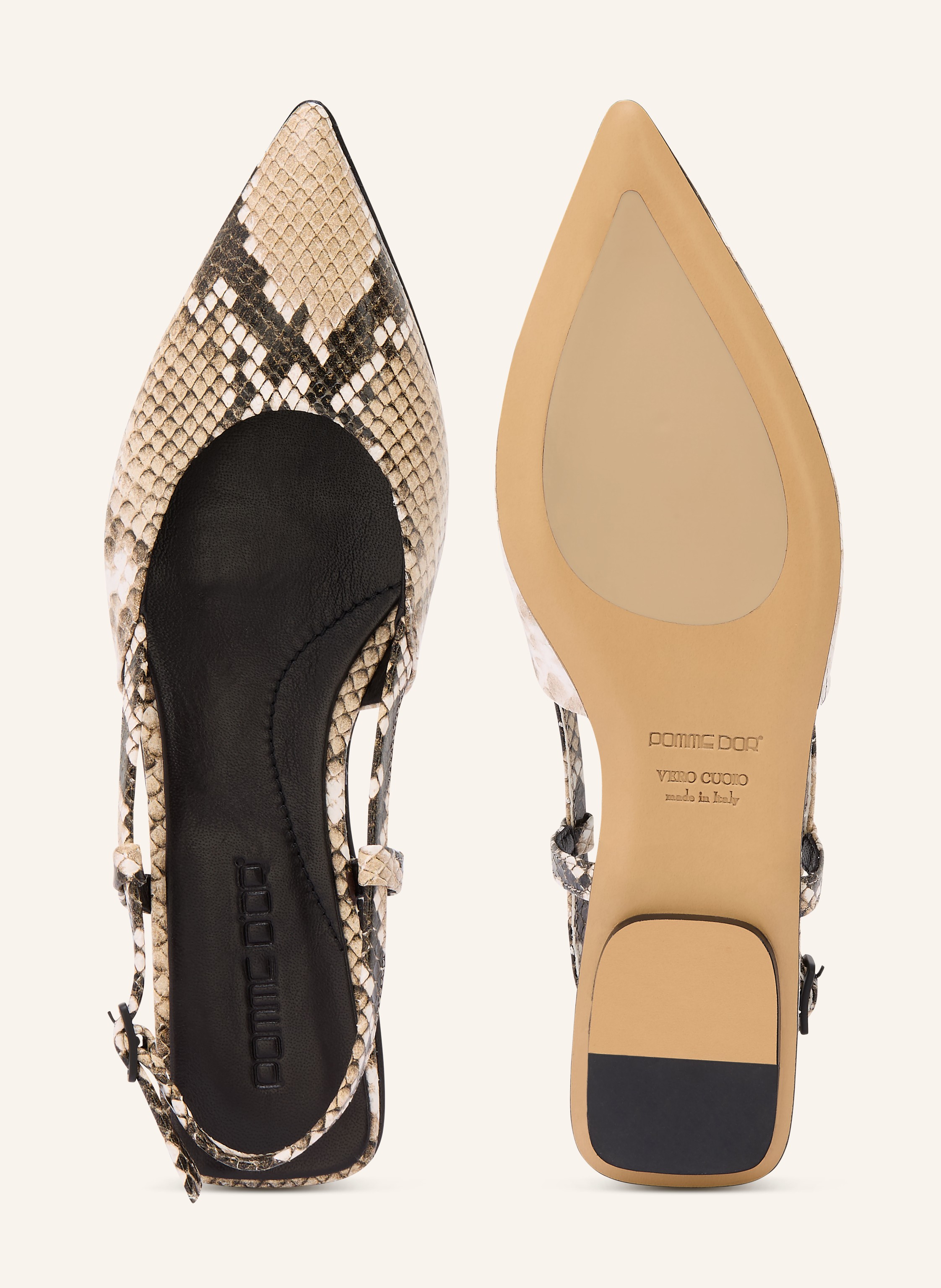 Thumbnail - Pomme D'or Slingballerinas Anya schwarz