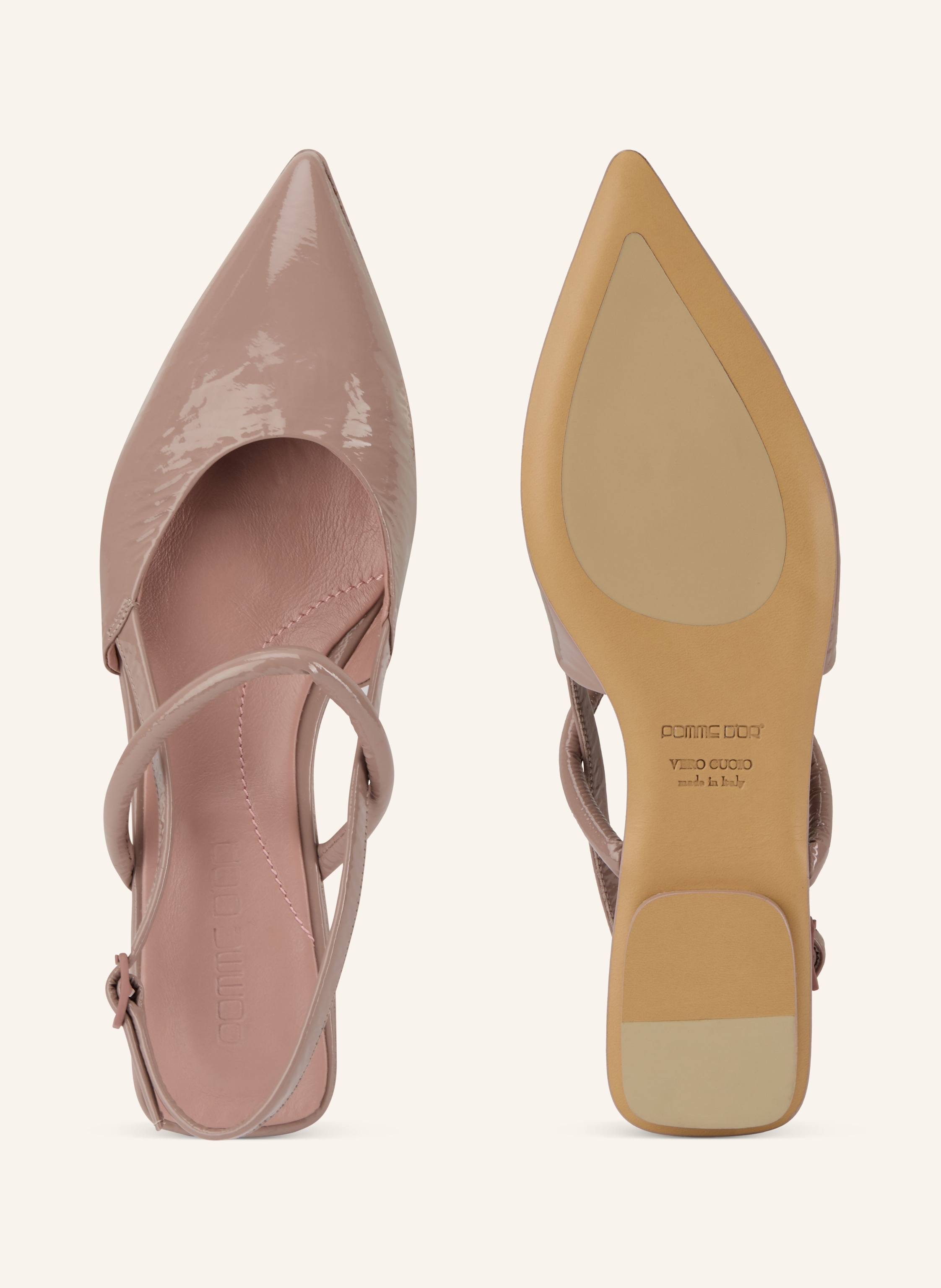 Thumbnail - Pomme D'or Slingpumps Anya beige