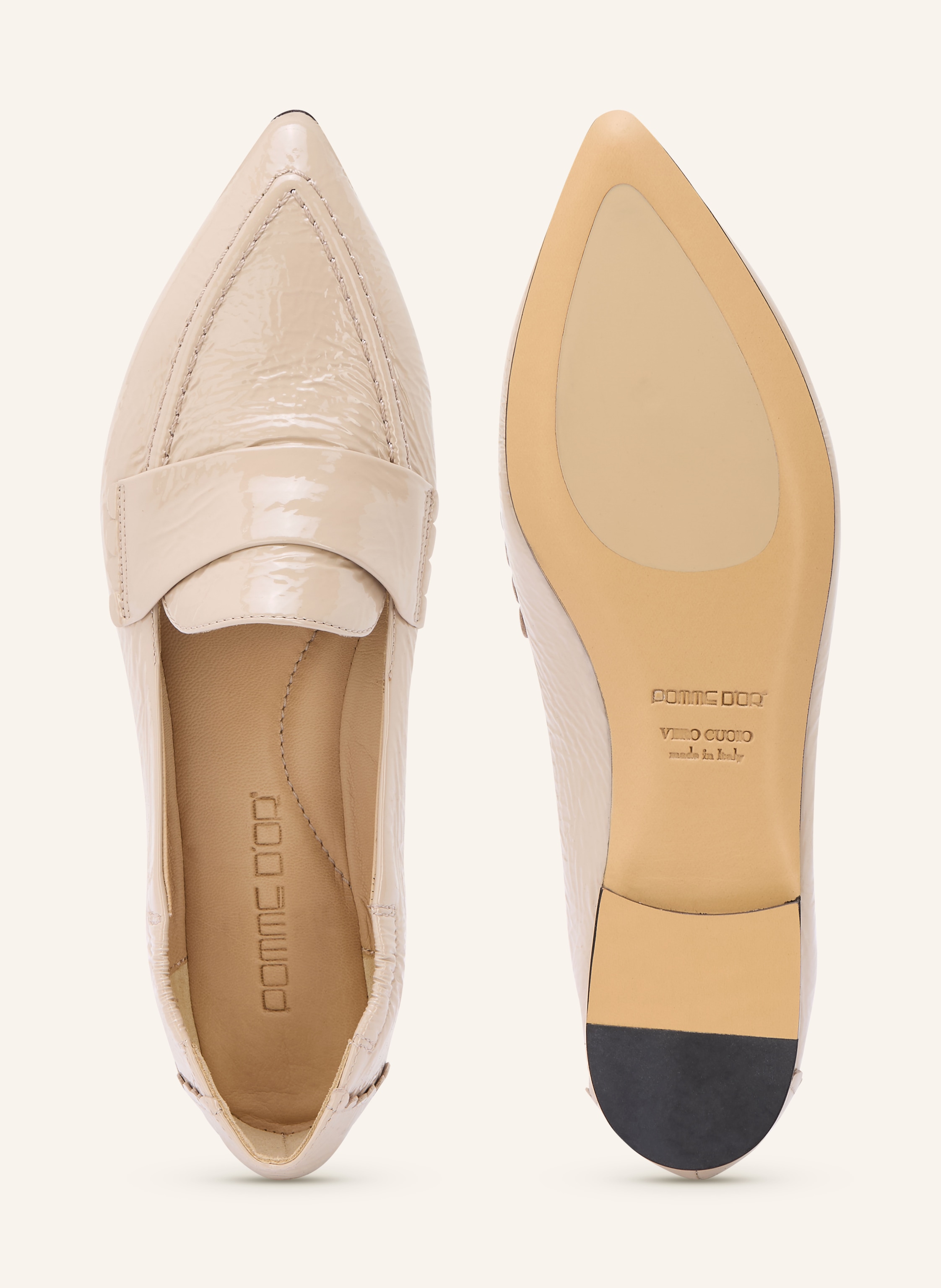 Thumbnail - Pomme D'or Lack-Loafer Grace beige