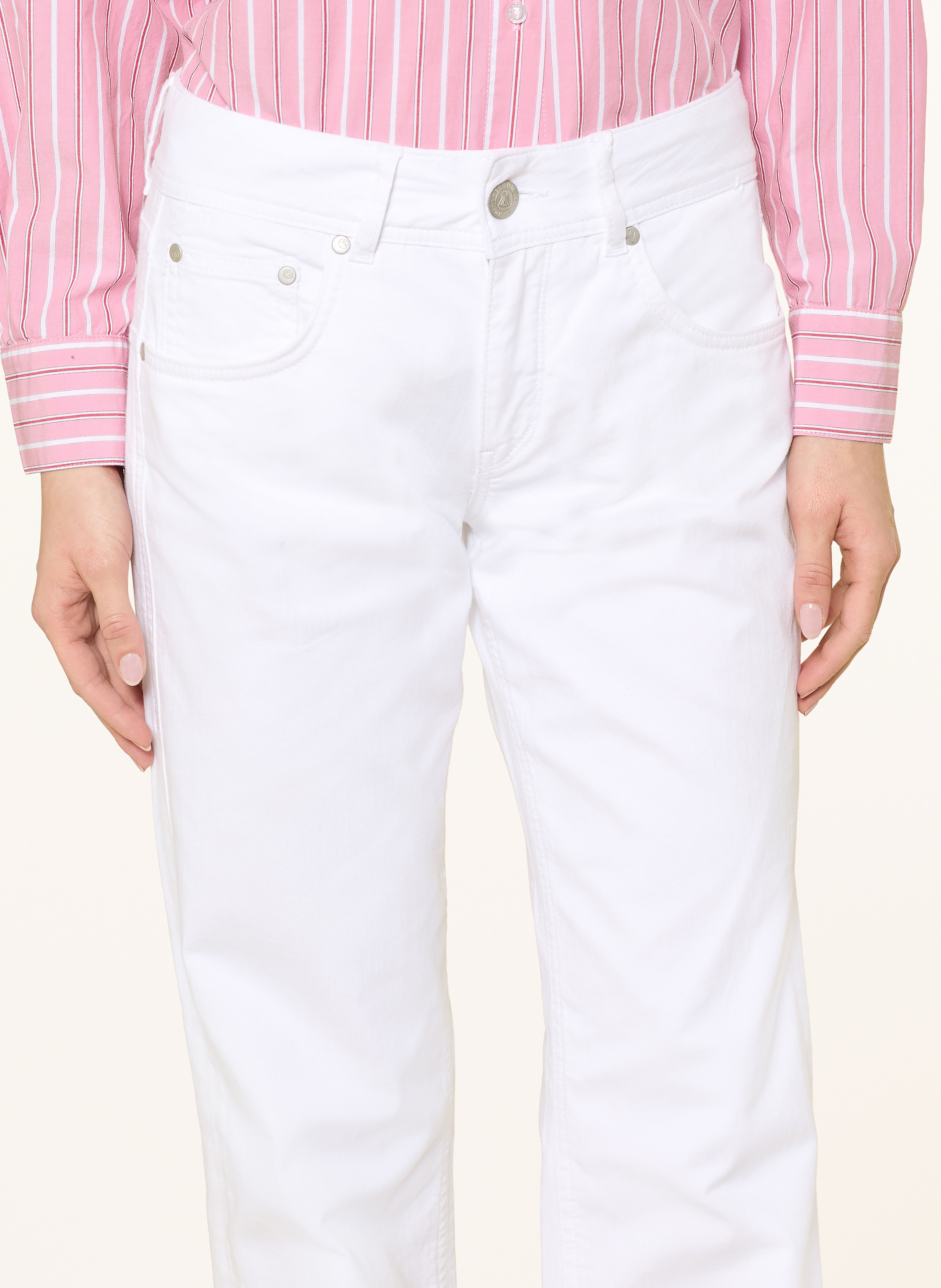 Thumbnail - Herrlicher Wide Leg Jeans Edna weiss