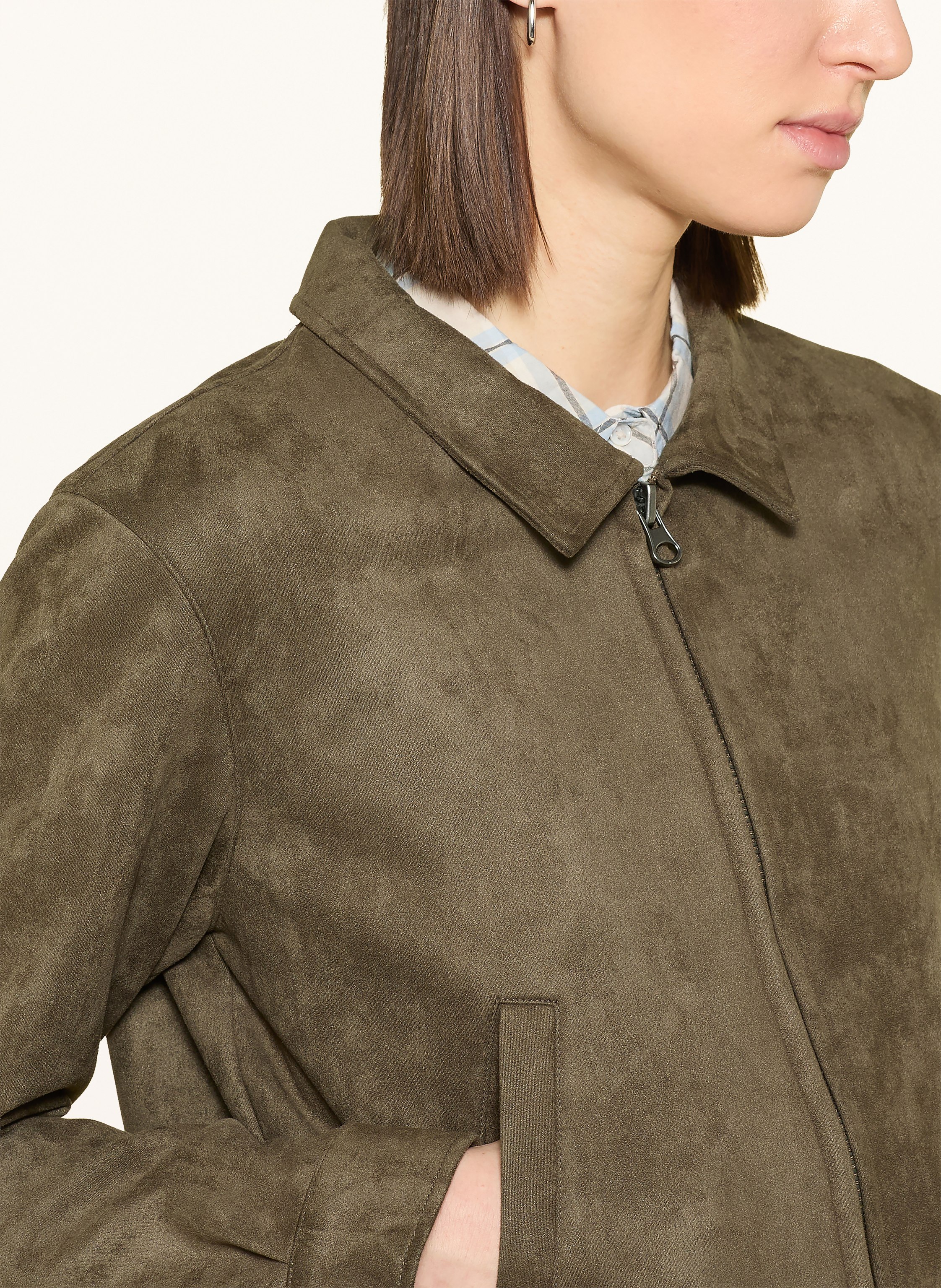 Thumbnail - Herrlicher Blouson Loria In Lederoptik braun