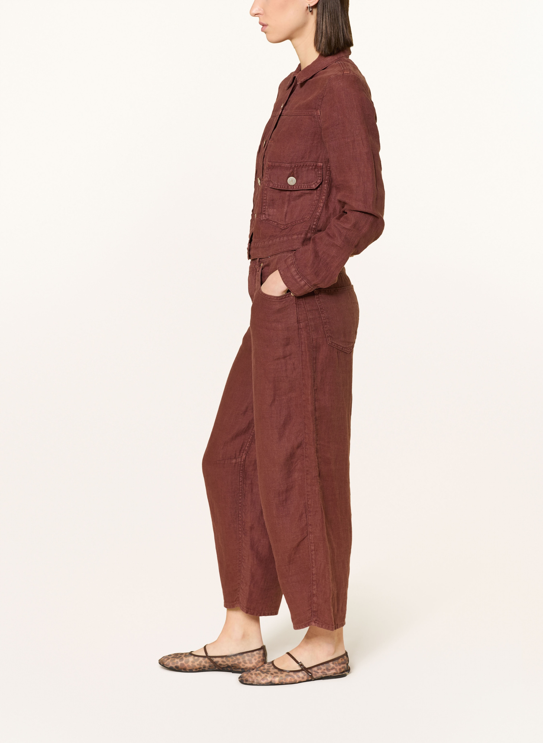 Thumbnail - Herrlicher 7/8-Hose Barrow Mit Leinen rot