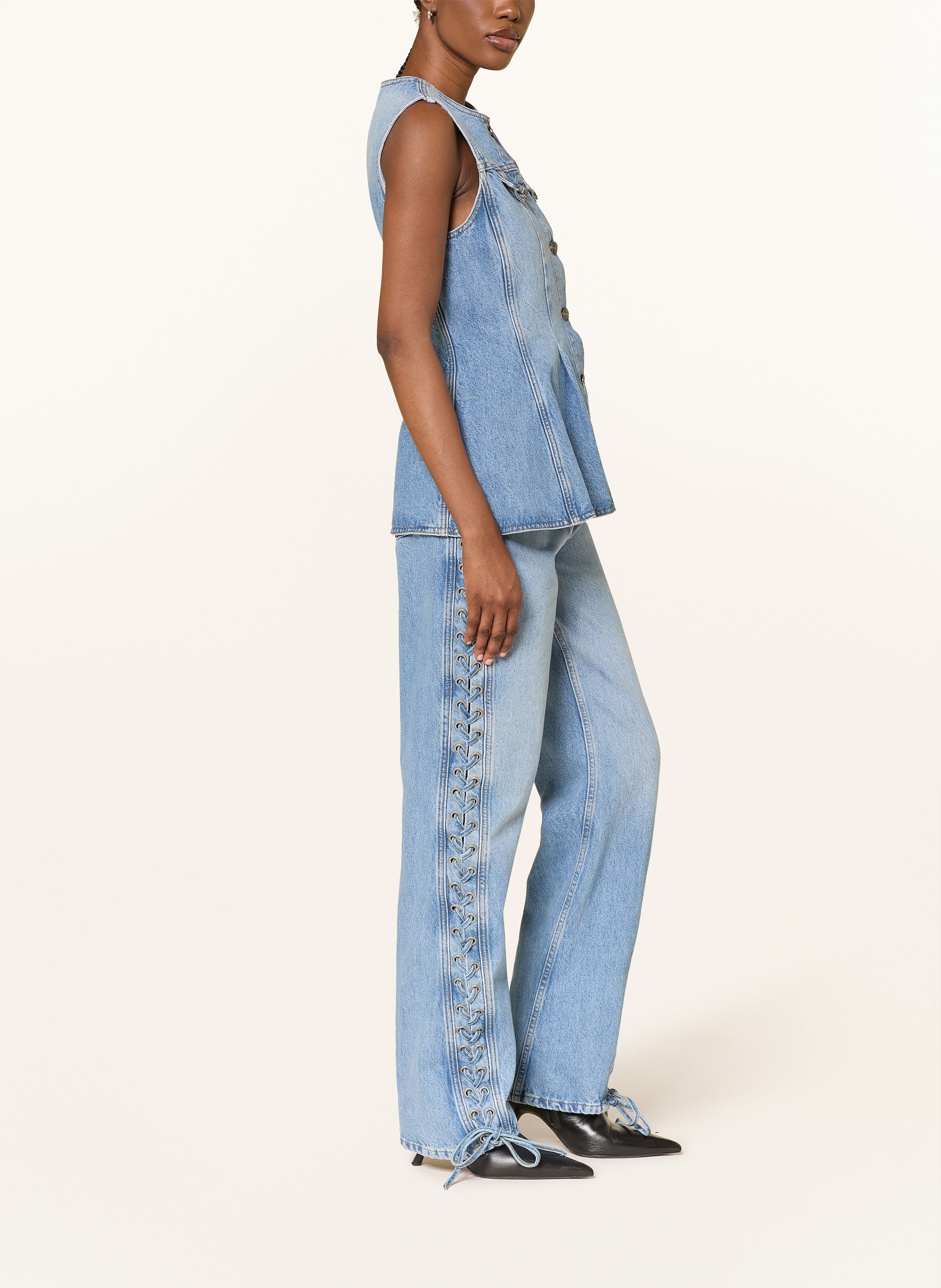 Thumbnail - Rotate Straight Jeans blau