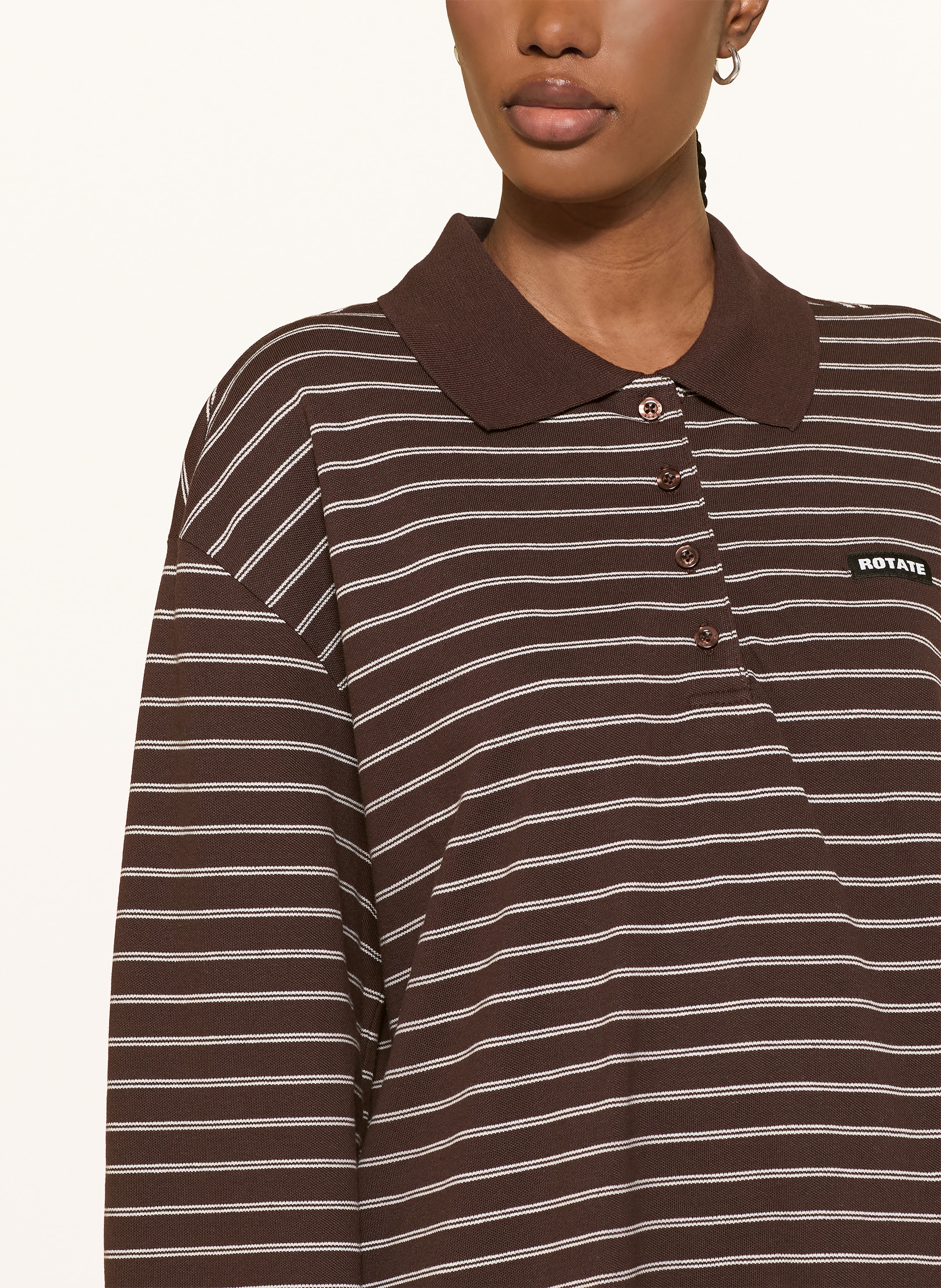 Thumbnail - Rotate Piqué-Poloshirt braun