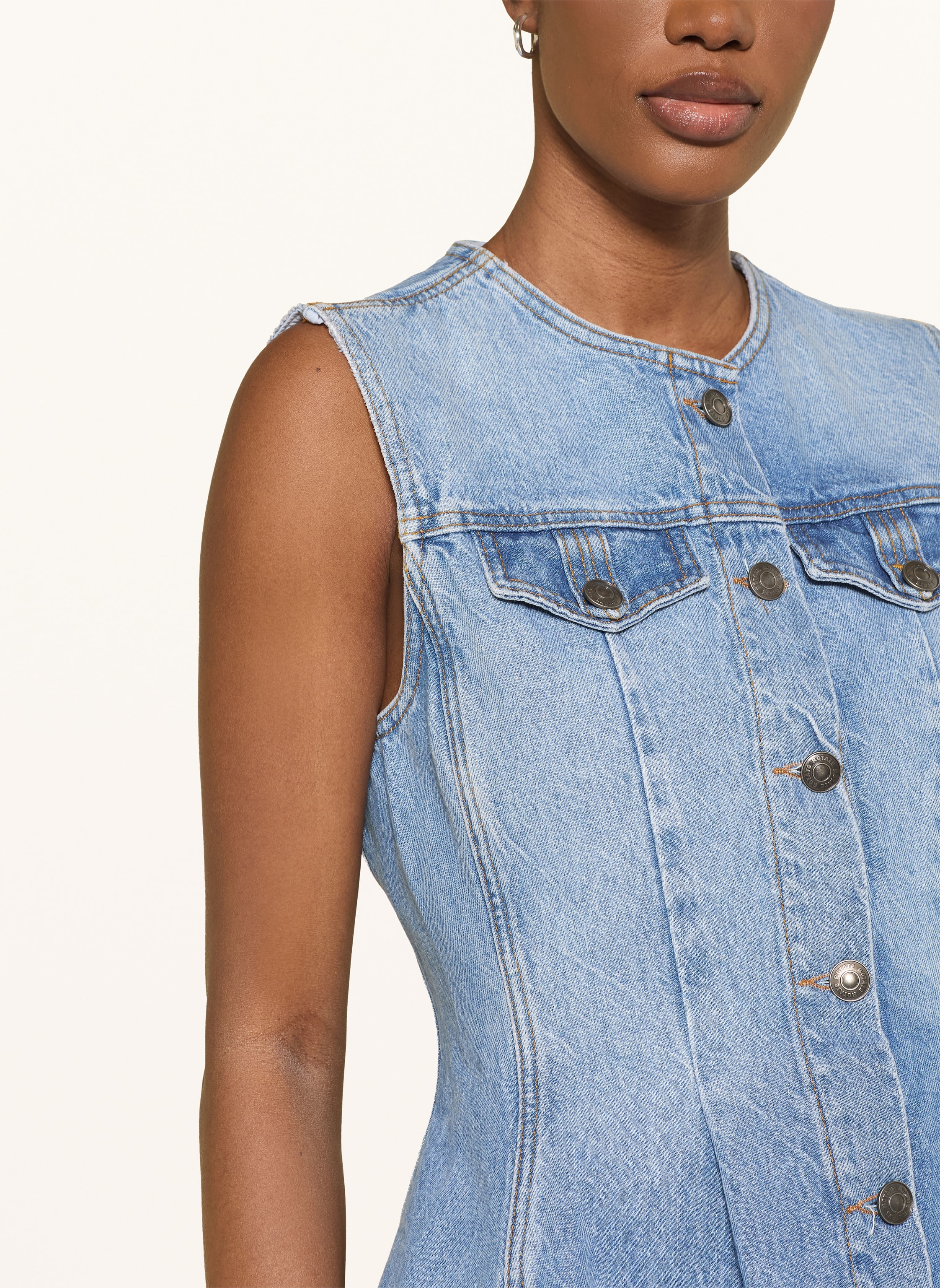 Thumbnail - Rotate Jeansbluse blau