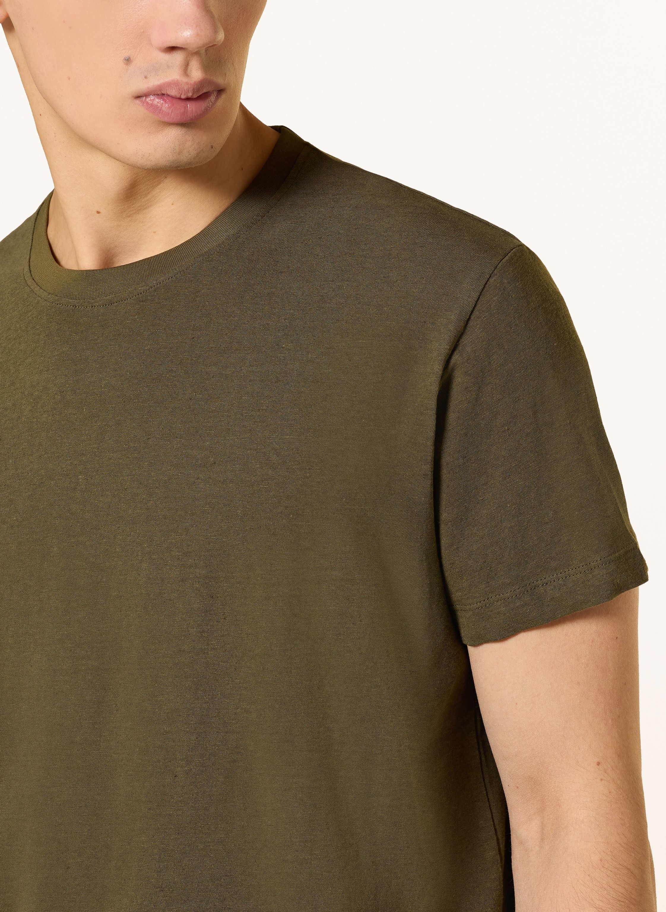 Thumbnail - Paul T-Shirt Mit Leinen gruen