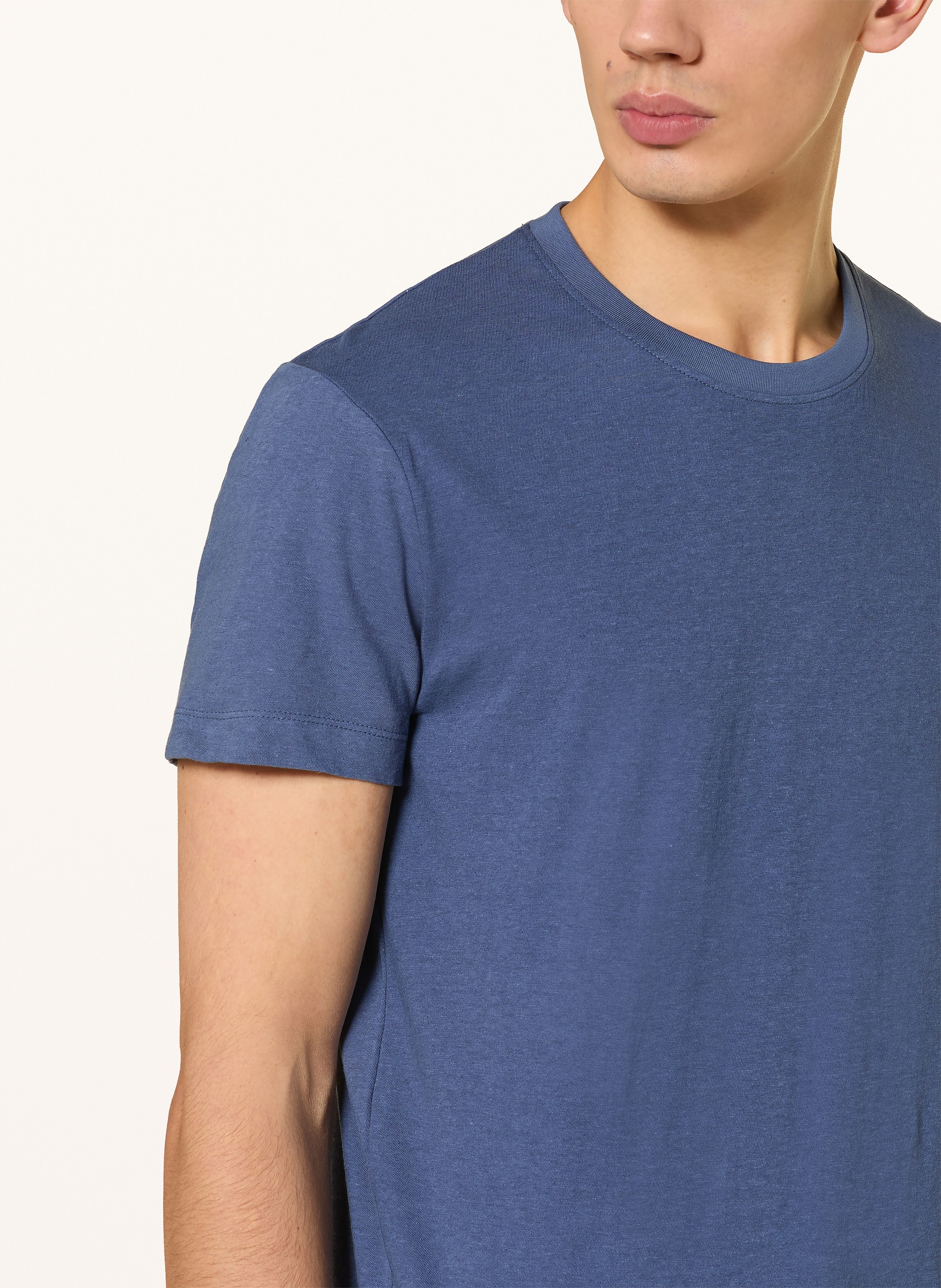 Thumbnail - Paul T-Shirt Mit Leinen blau