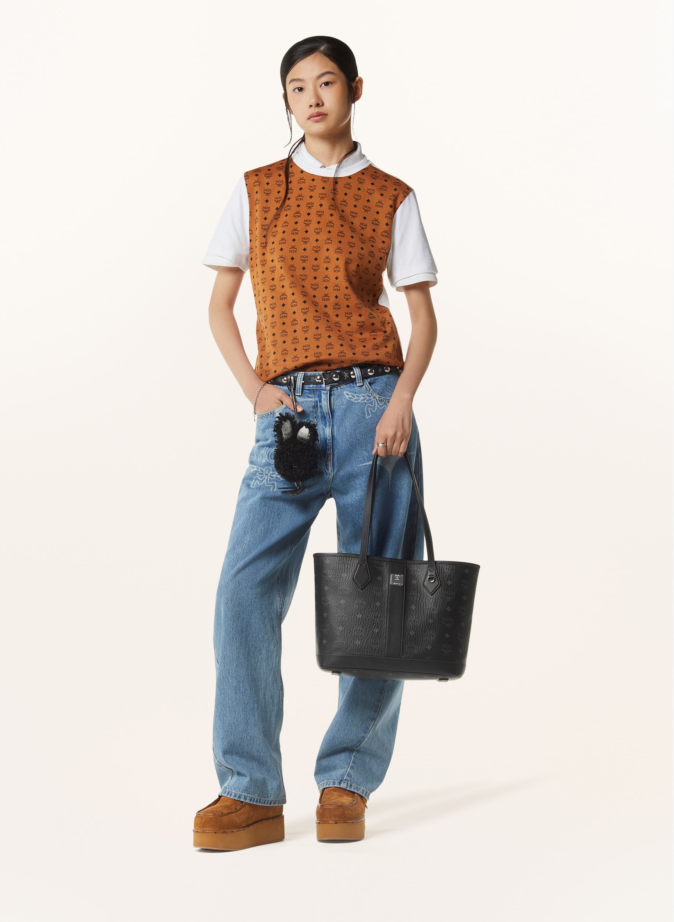 Thumbnail - Mcm Shopper Liz Mit Pouch schwarz