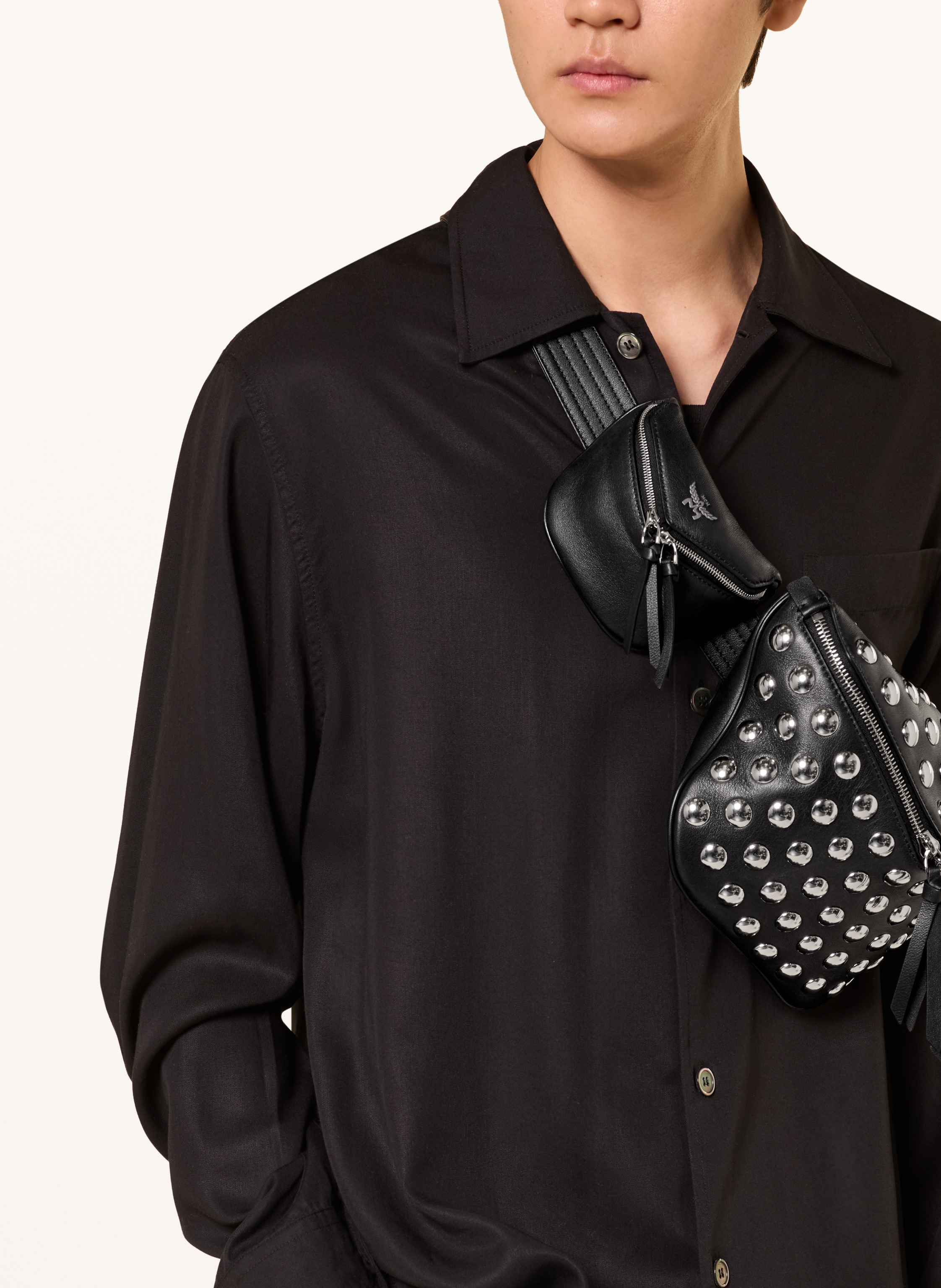 Thumbnail - Mcm Gürteltasche Diamond 3d Mit Nieten schwarz