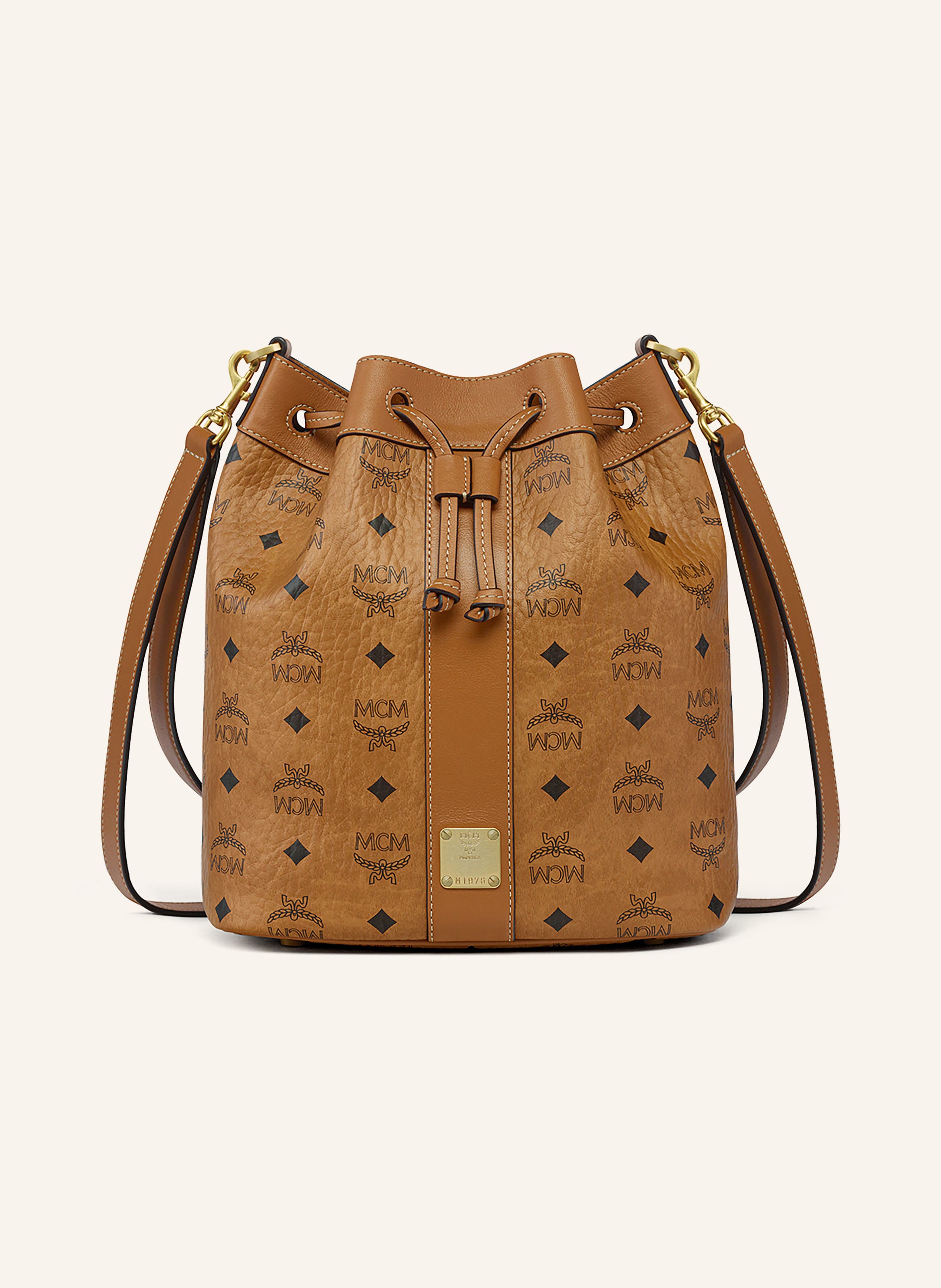 MCM Dessau Medium in braun – Beuteltasche