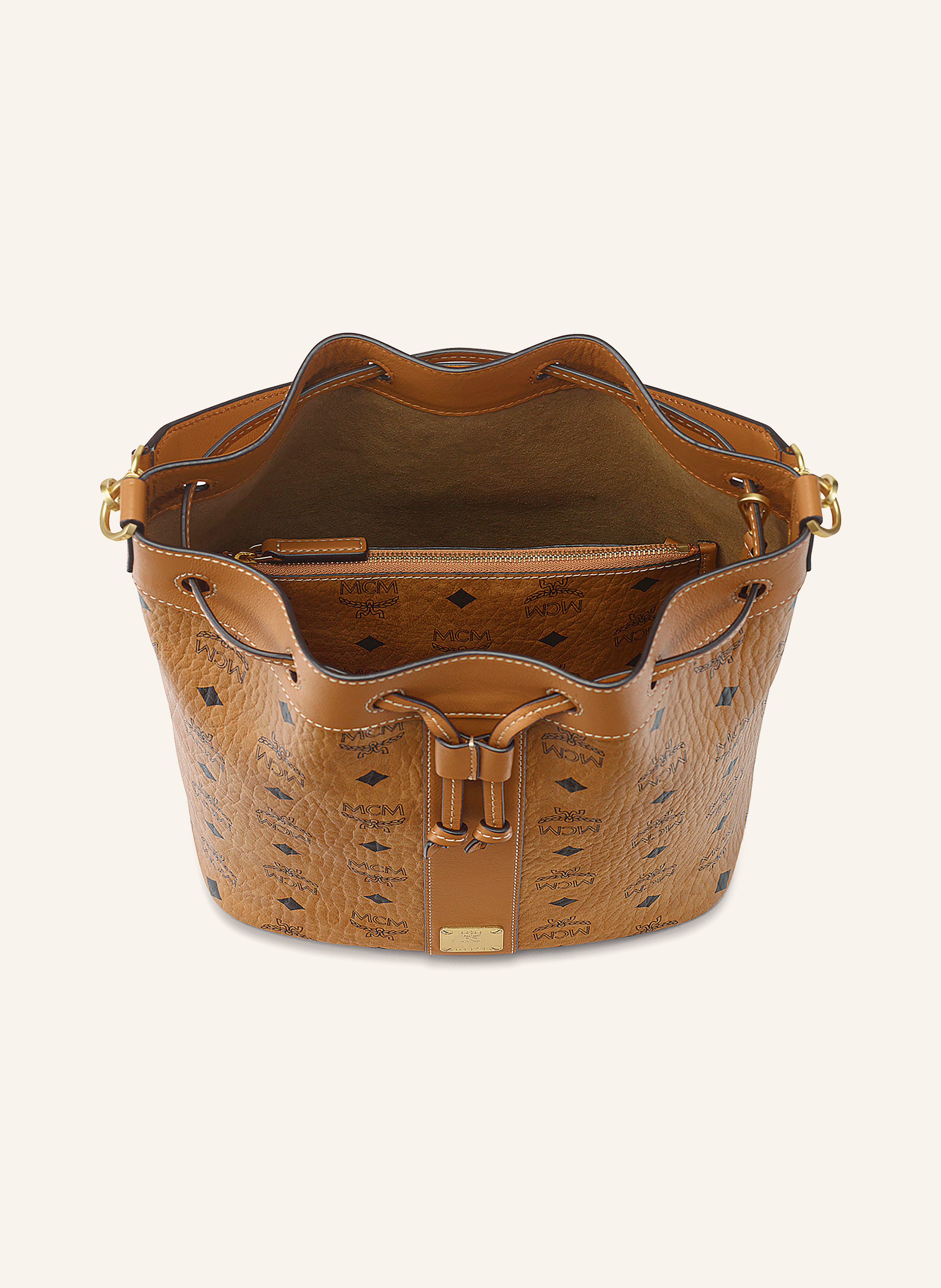 Thumbnail - Mcm Beuteltasche Dessau Medium Mit Pouch braun