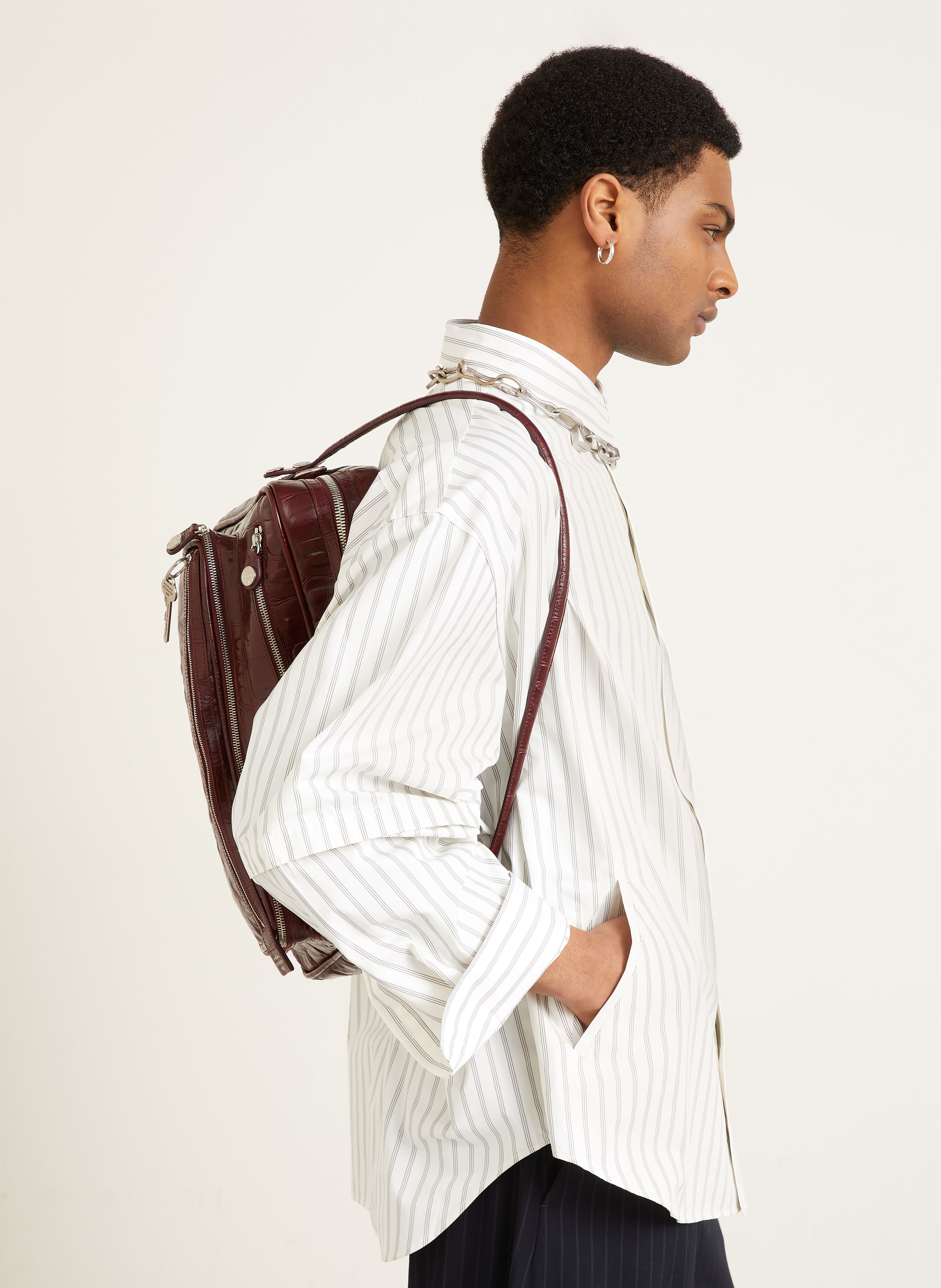 Thumbnail - Acne Studios Hemd Loose Fit grau