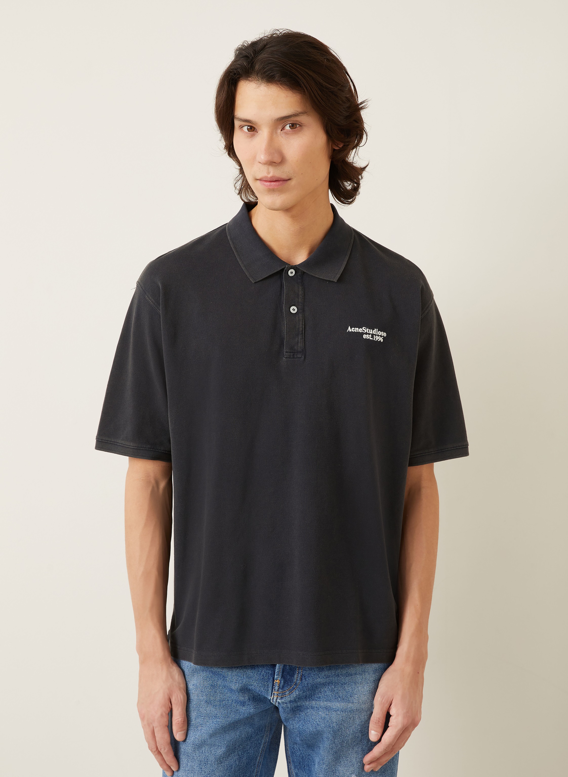 Thumbnail - Acne Studios Piqué-Poloshirt schwarz