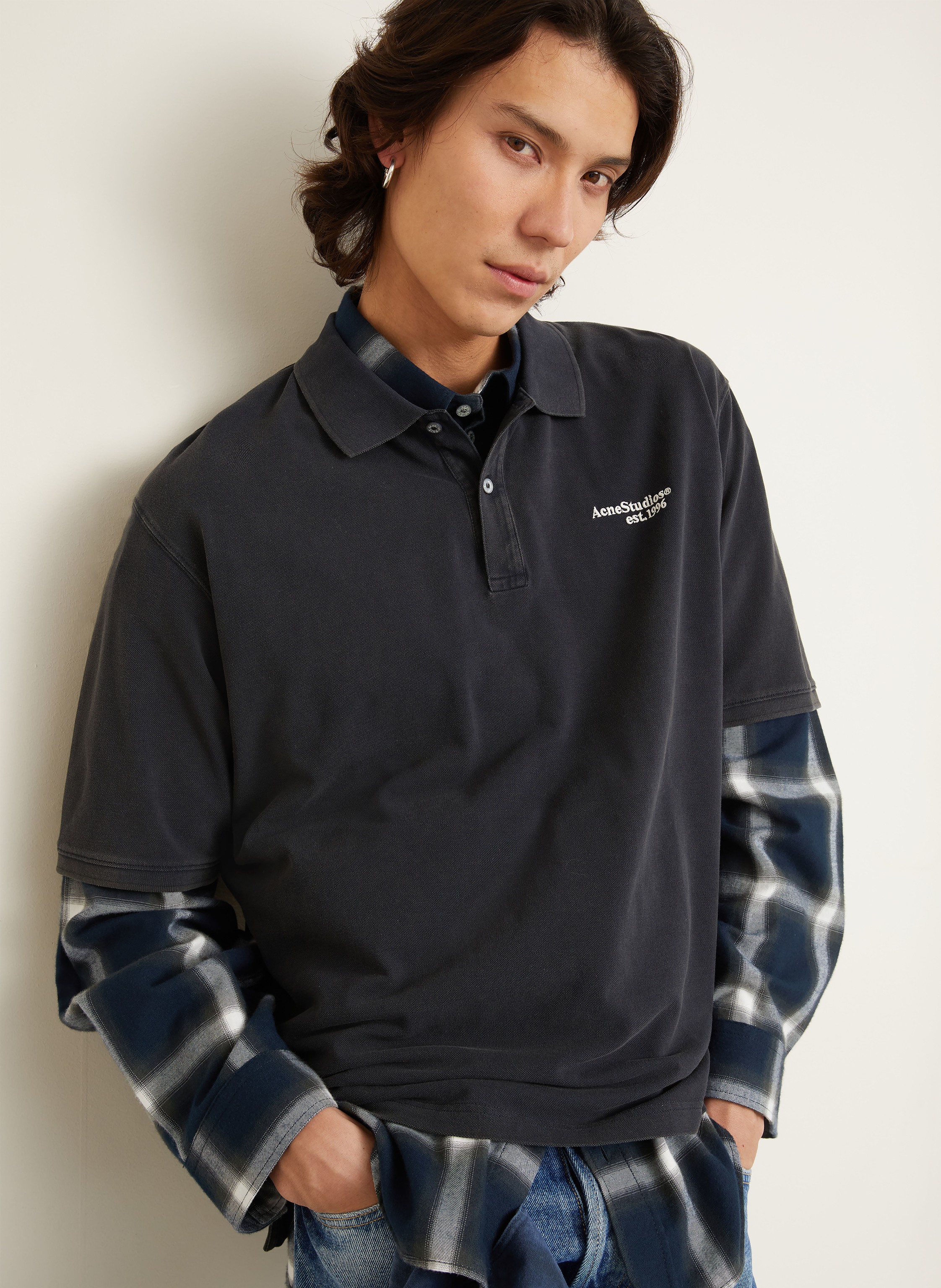 Thumbnail - Acne Studios Piqué-Poloshirt schwarz