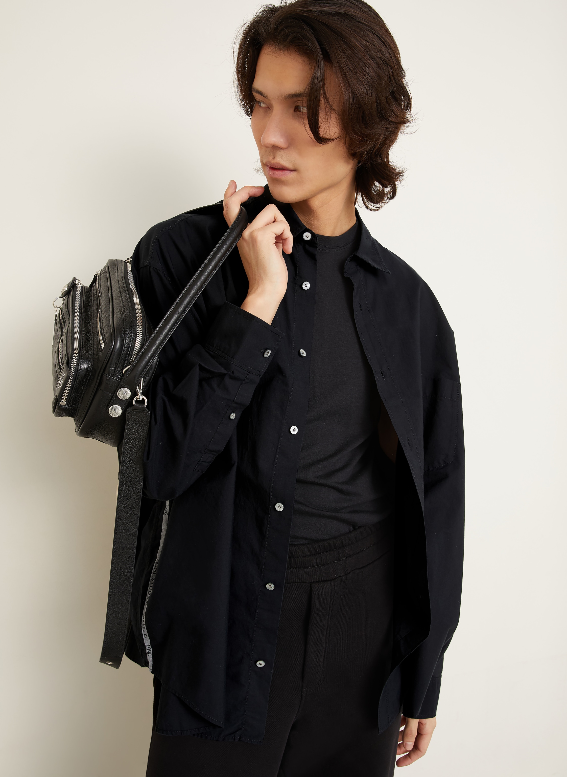 Thumbnail - Acne Studios Hemd Loose Fit schwarz