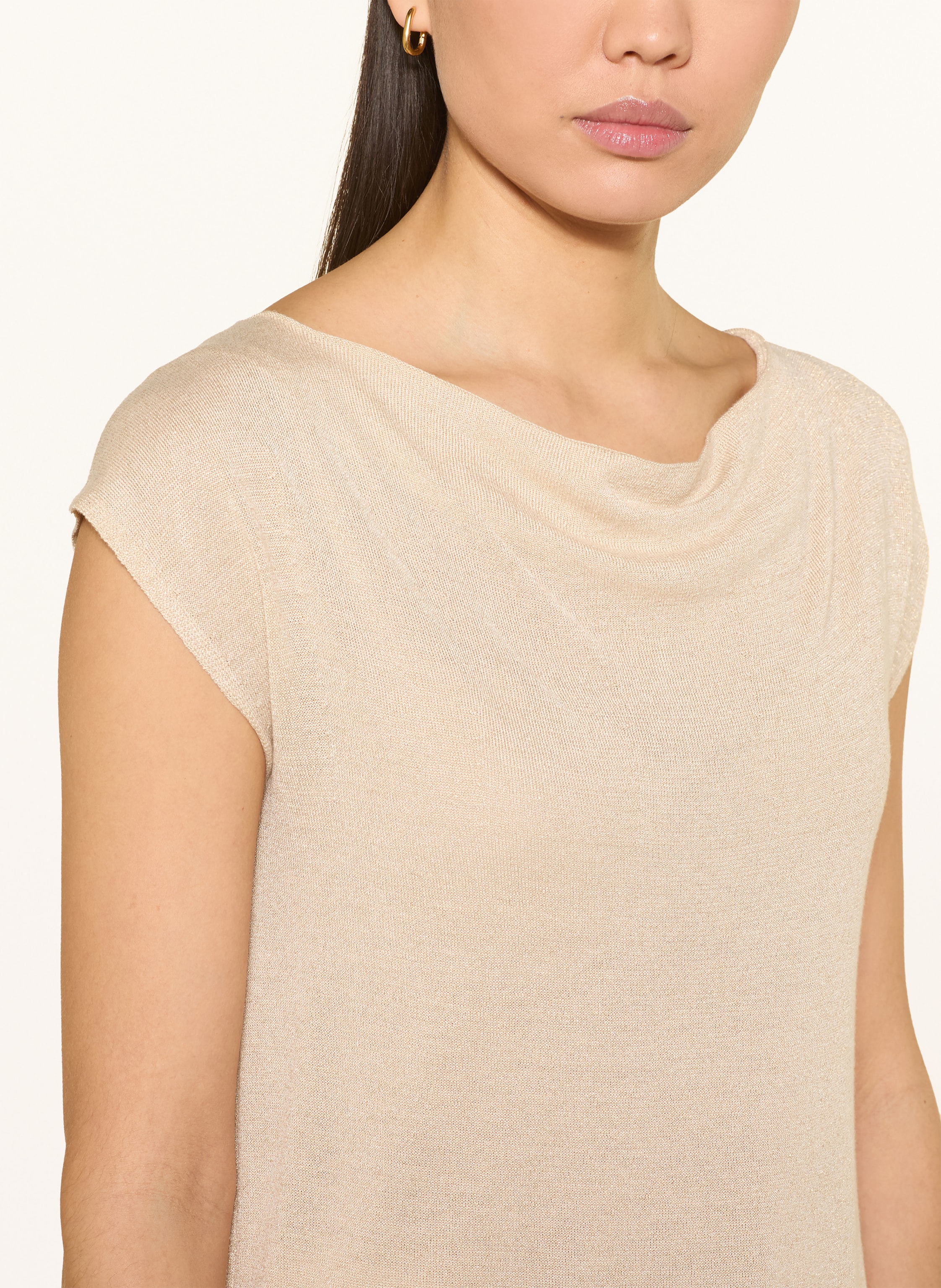 Thumbnail - S.Oliver Black Label Strickshirt Mit Glitzergarn beige