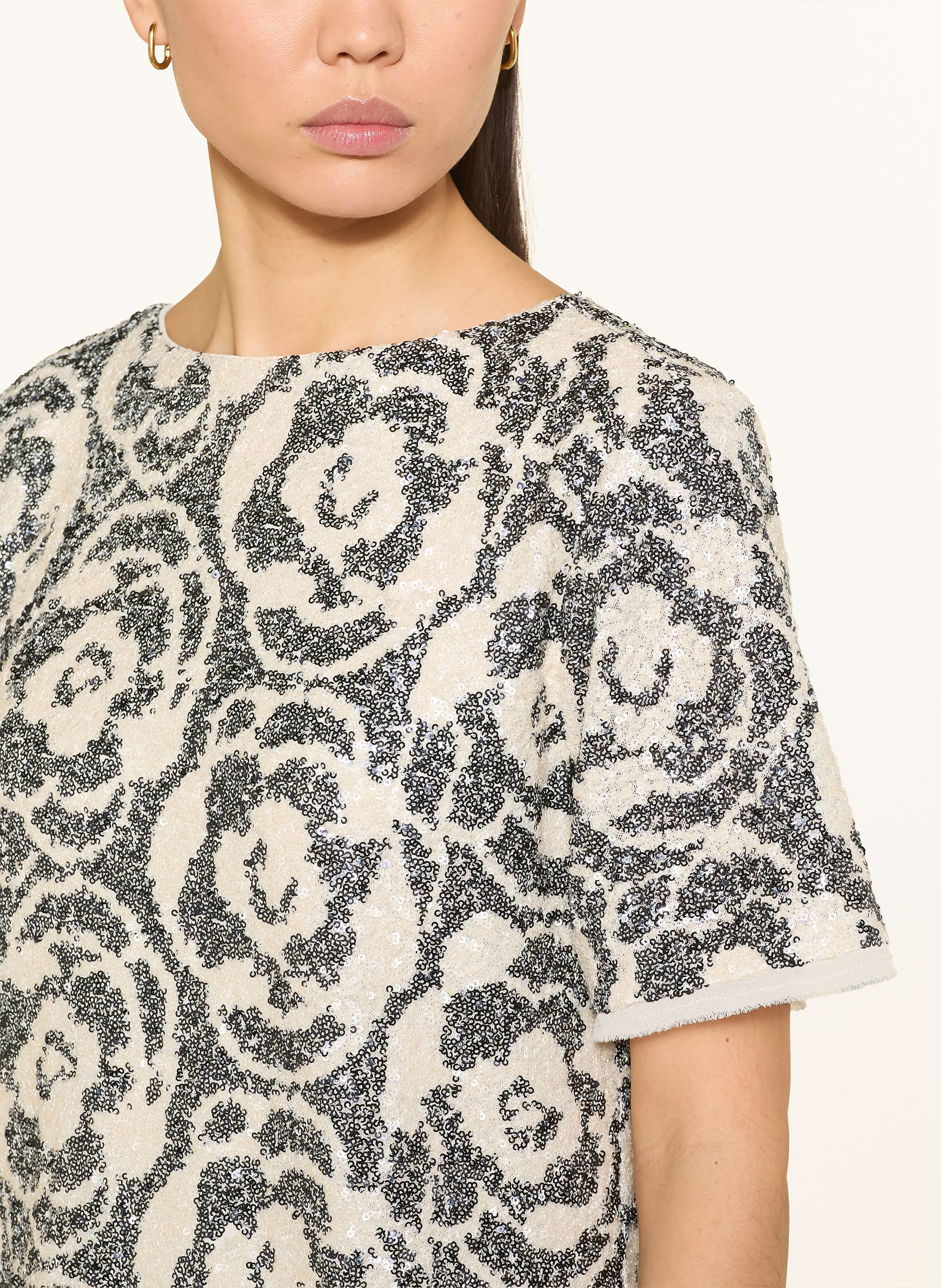 Thumbnail - Comma Blusenshirt Mit Pailletten weiss