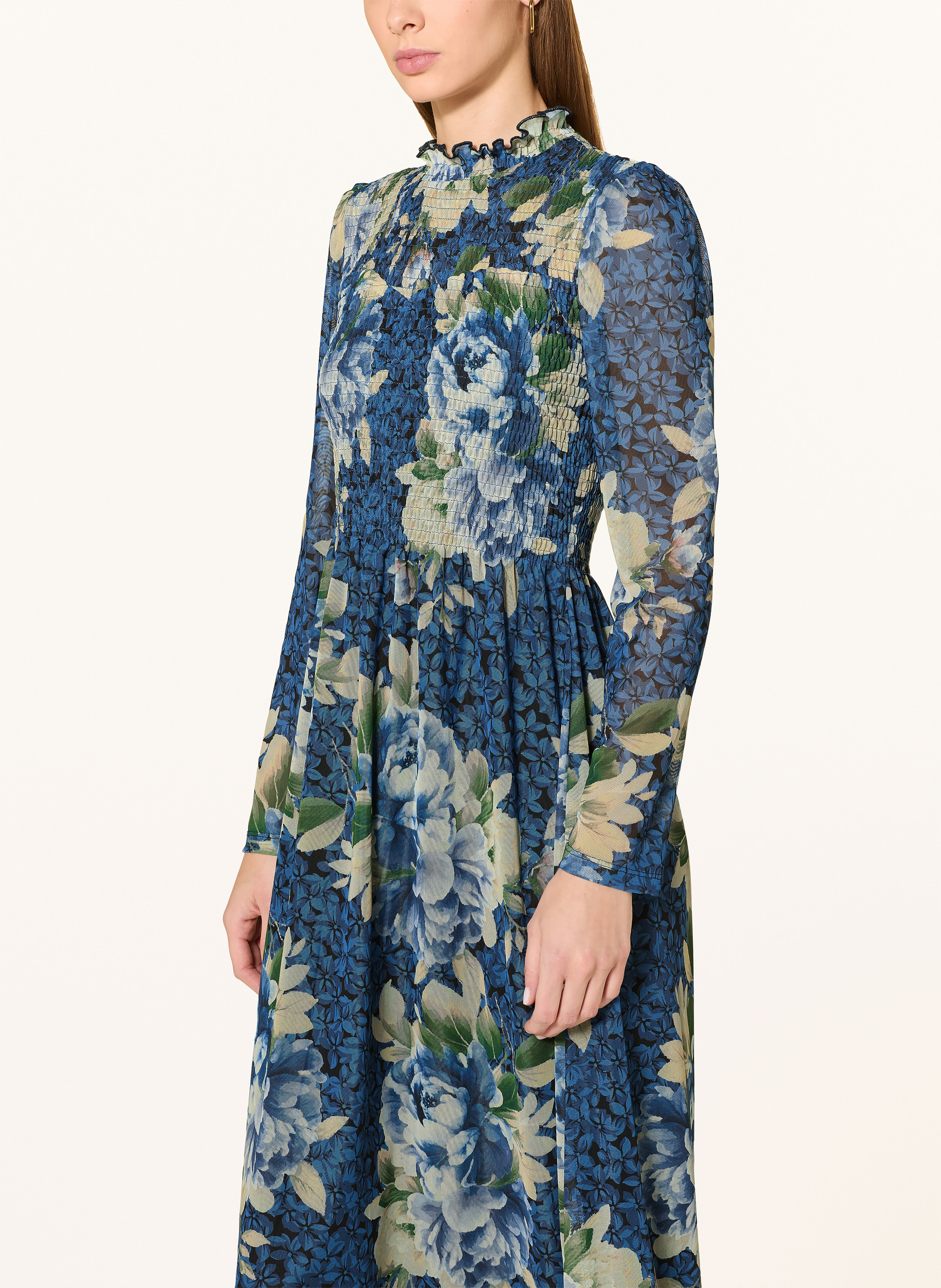 Thumbnail - Rich & Royal Mesh-Kleid blau