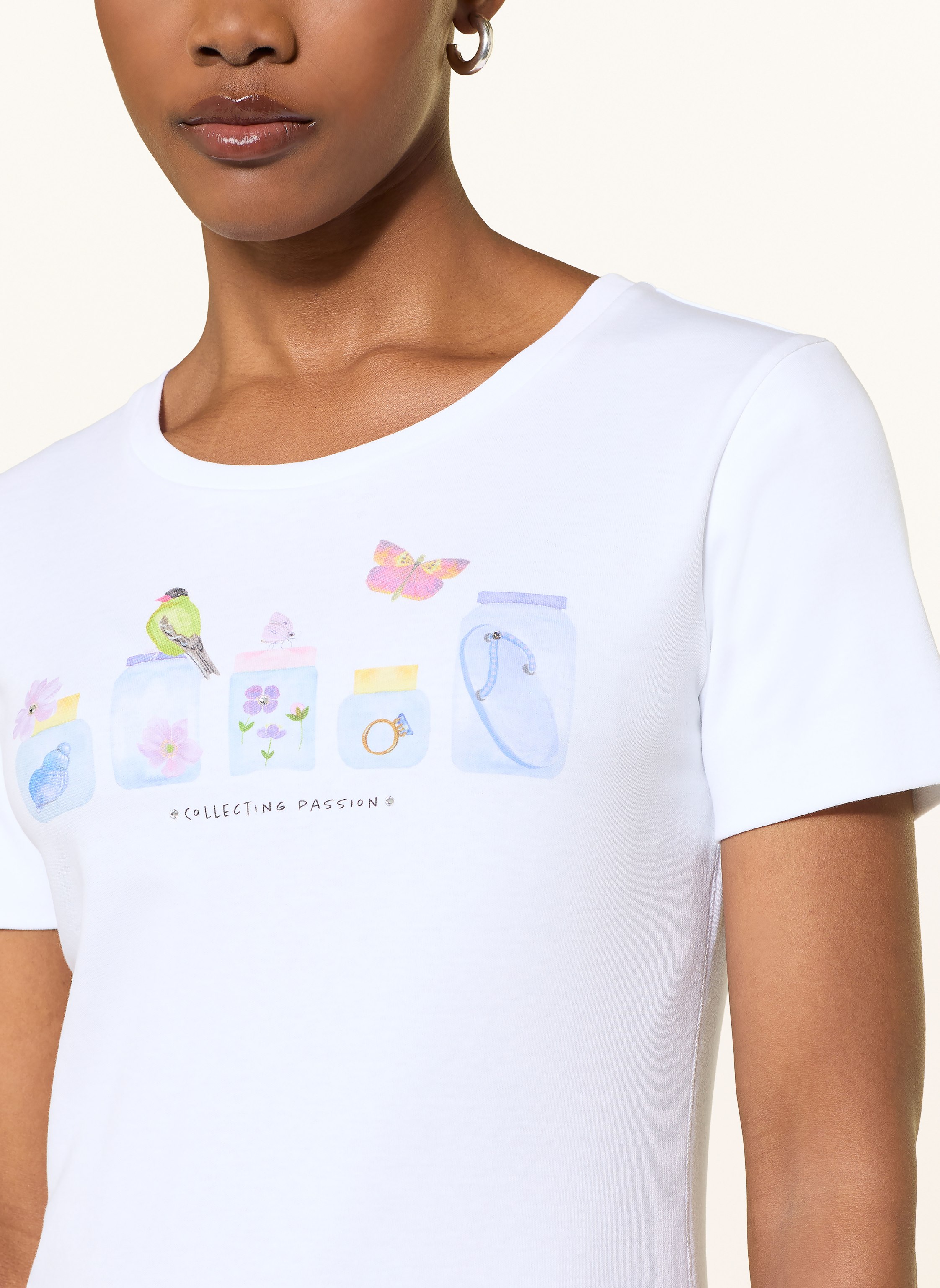 Thumbnail - Lilienfels T-Shirt Mit Schmucksteinen weiss