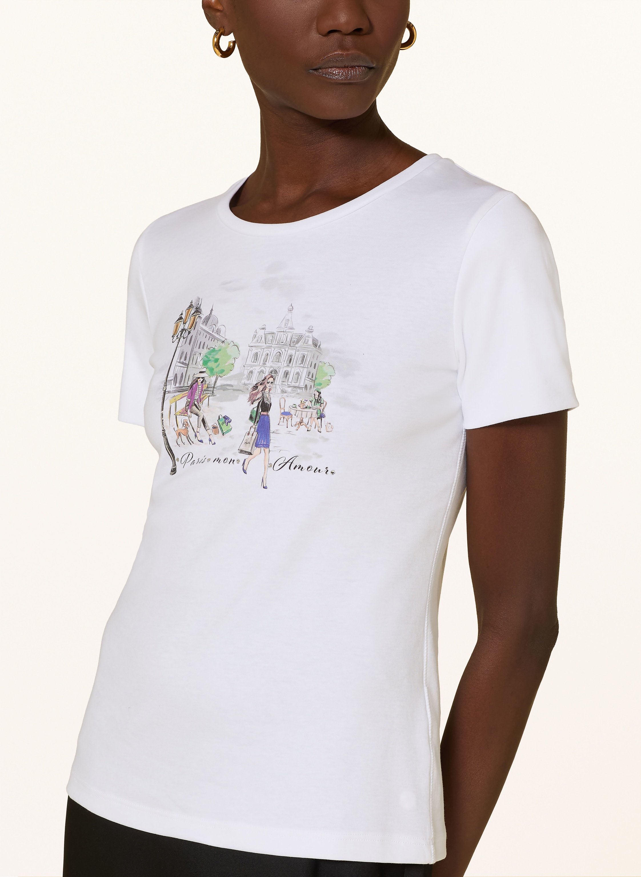 Thumbnail - Lilienfels T-Shirt Mit Schmucksteinen weiss