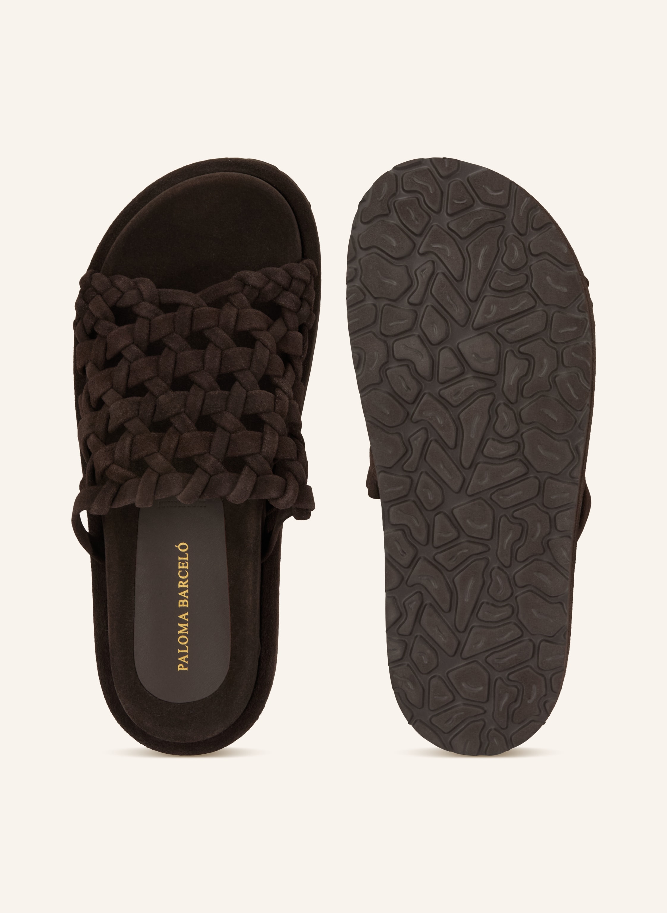 Thumbnail - Paloma Barceló Plateau-Pantoletten Nadira braun