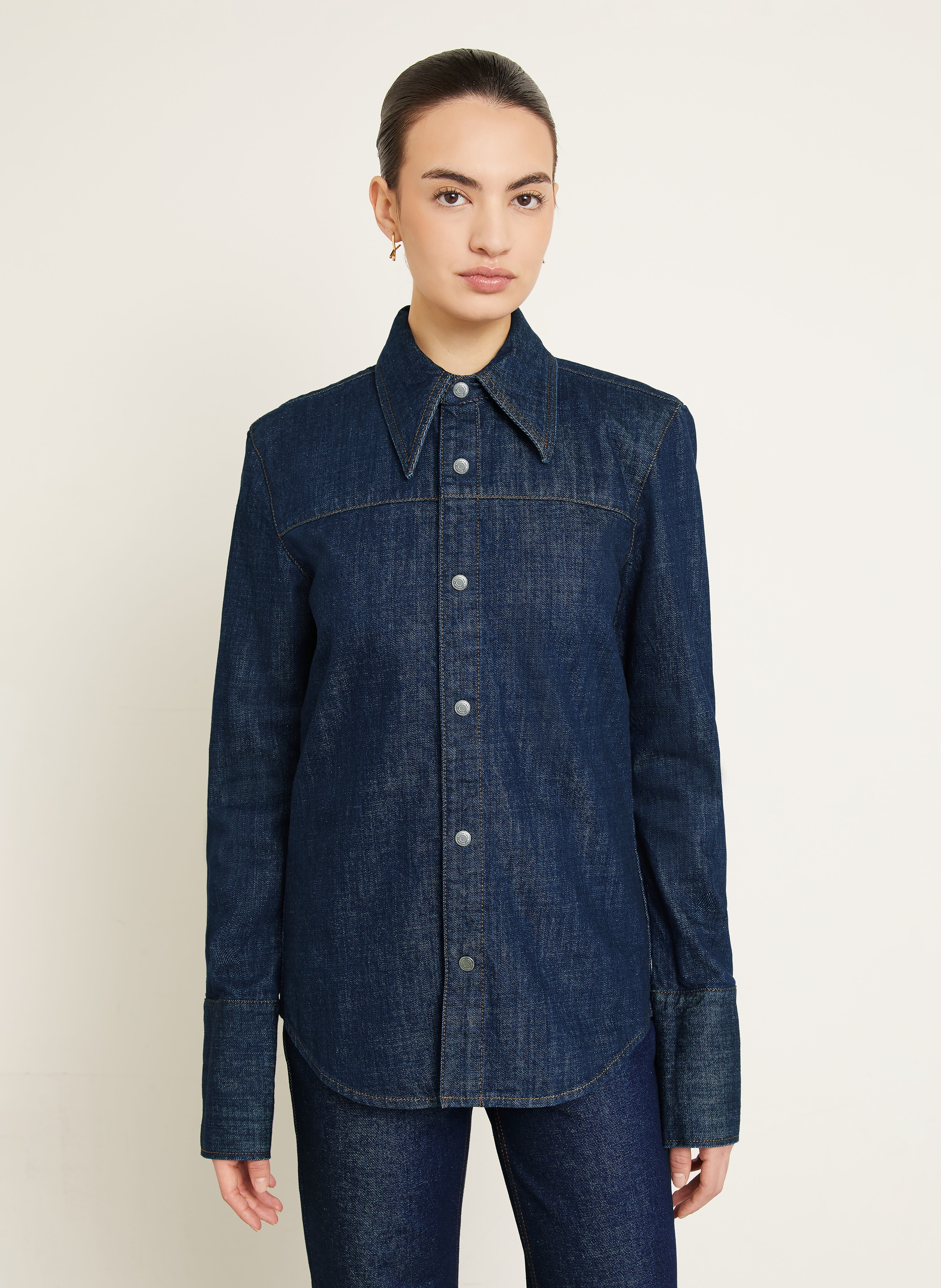 Thumbnail - Ami Paris Jeans-Overshirt blau