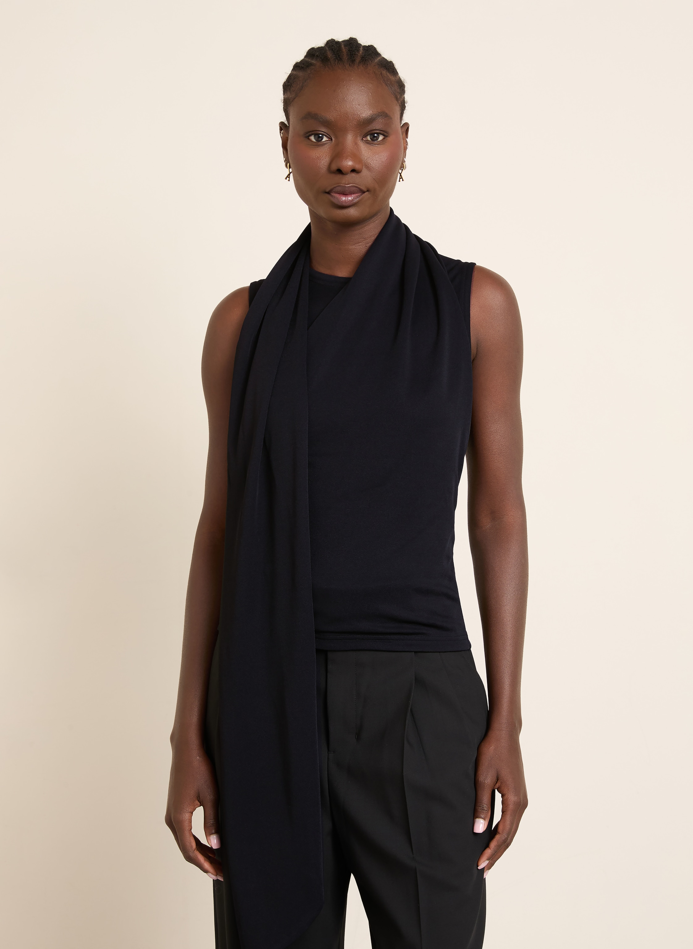 Thumbnail - Ami Paris Blusentop Mit Schluppe schwarz