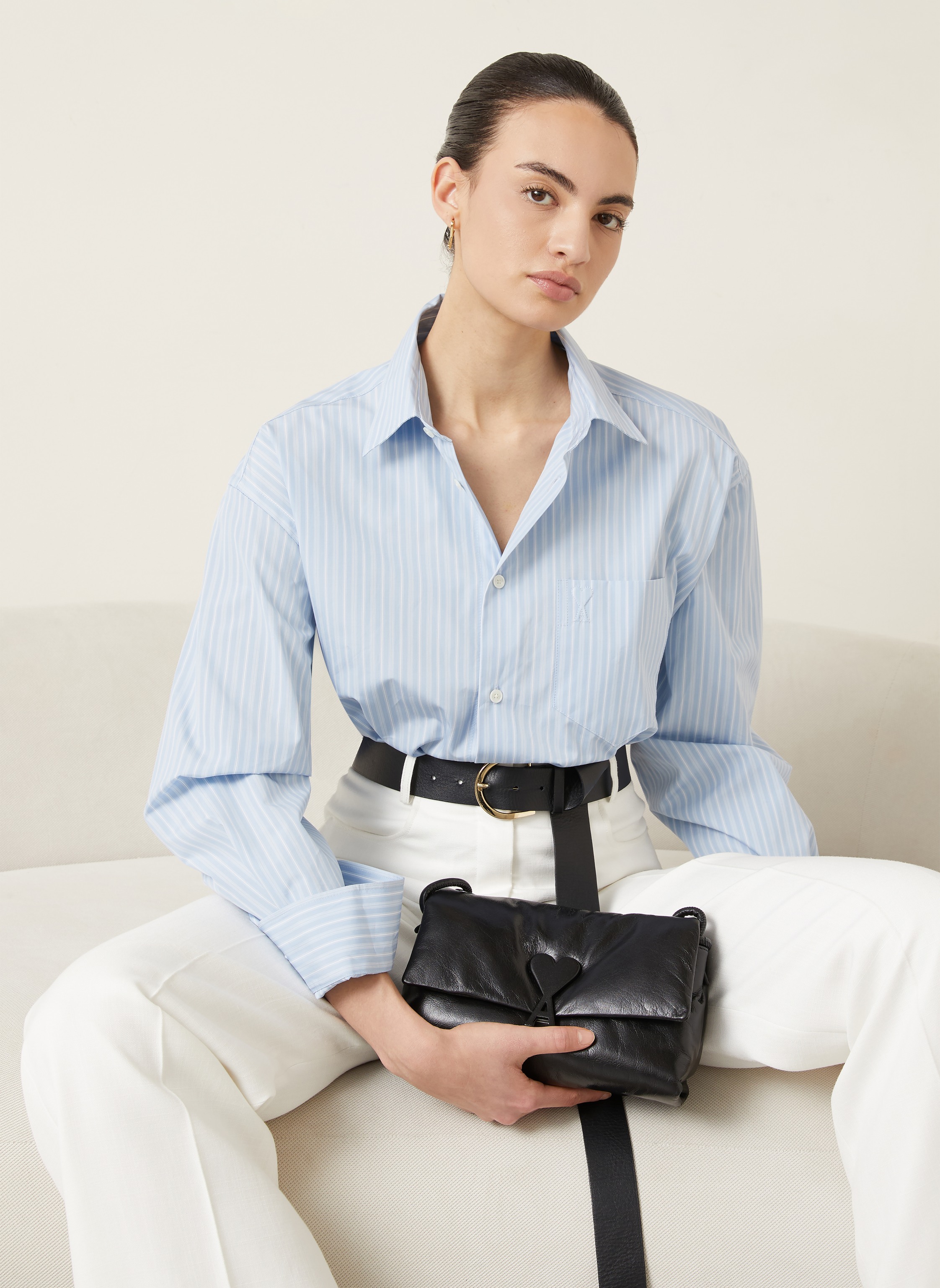 Thumbnail - Ami Paris Hemdbluse blau