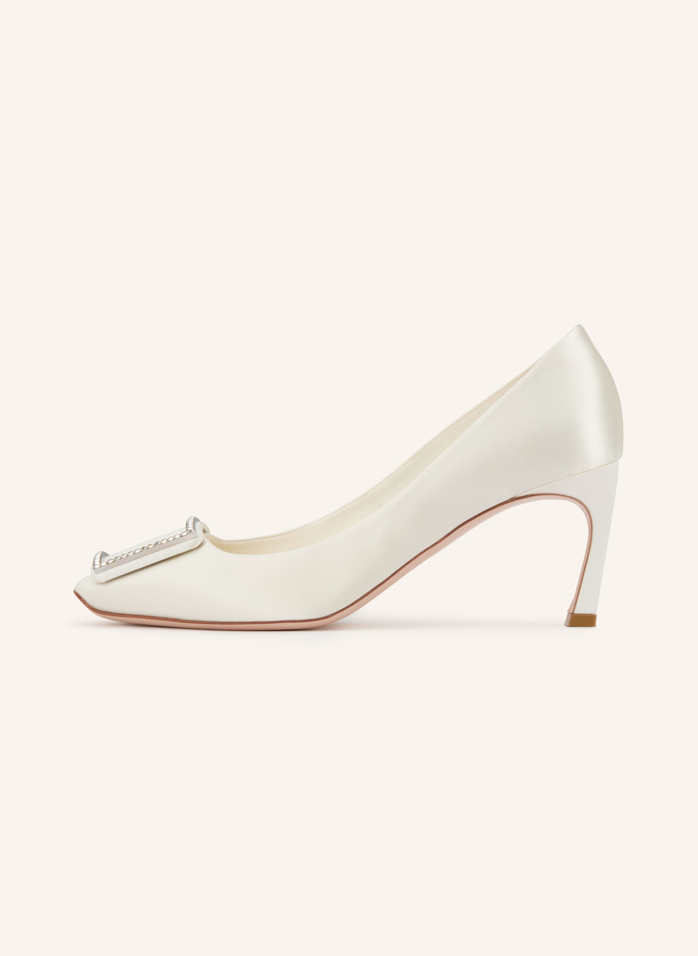 Thumbnail - Roger Vivier Pumps Trompette Mit Schmucksteinen weiss