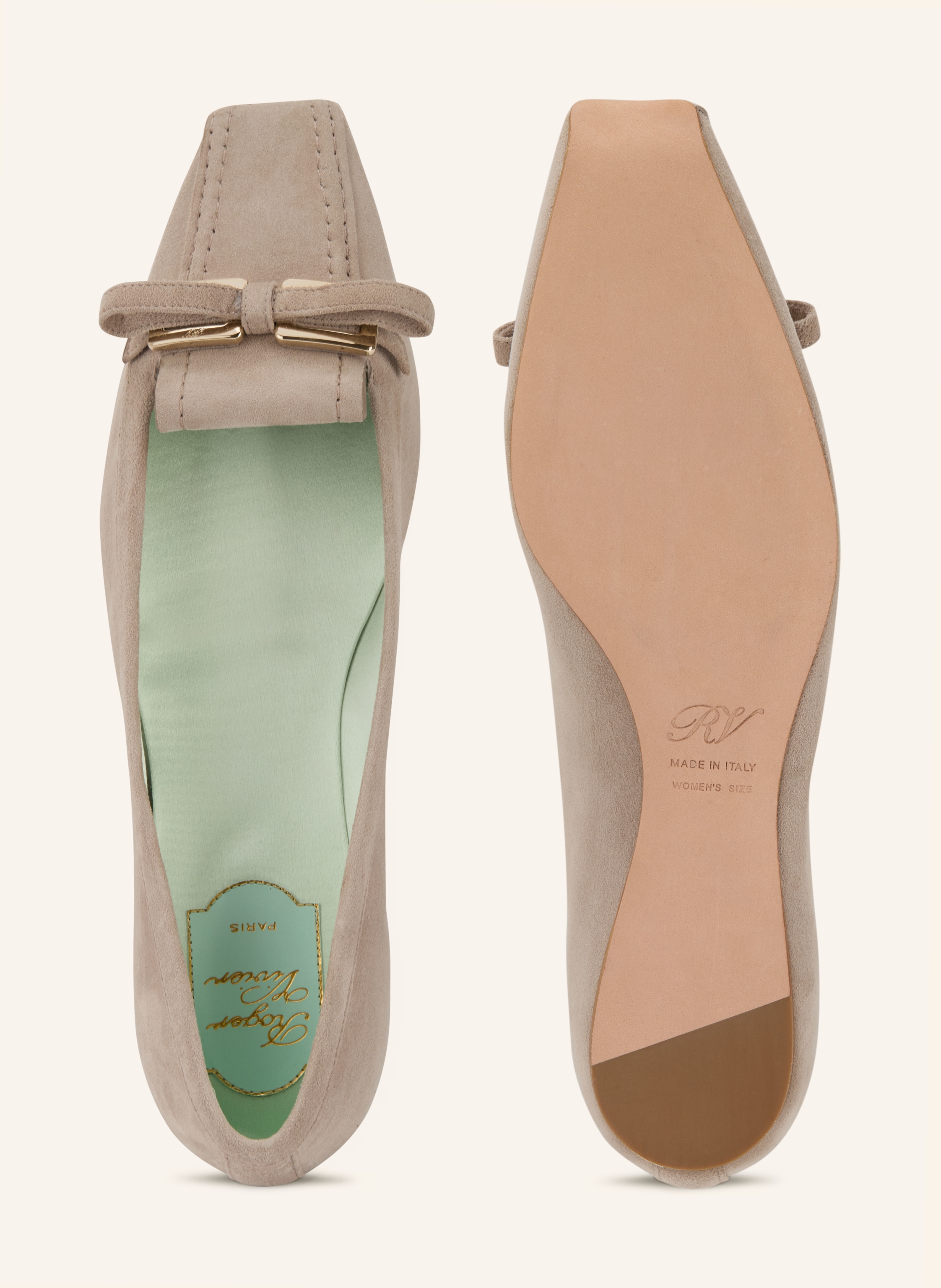 Thumbnail - Roger Vivier Ballerinas Trompette braun
