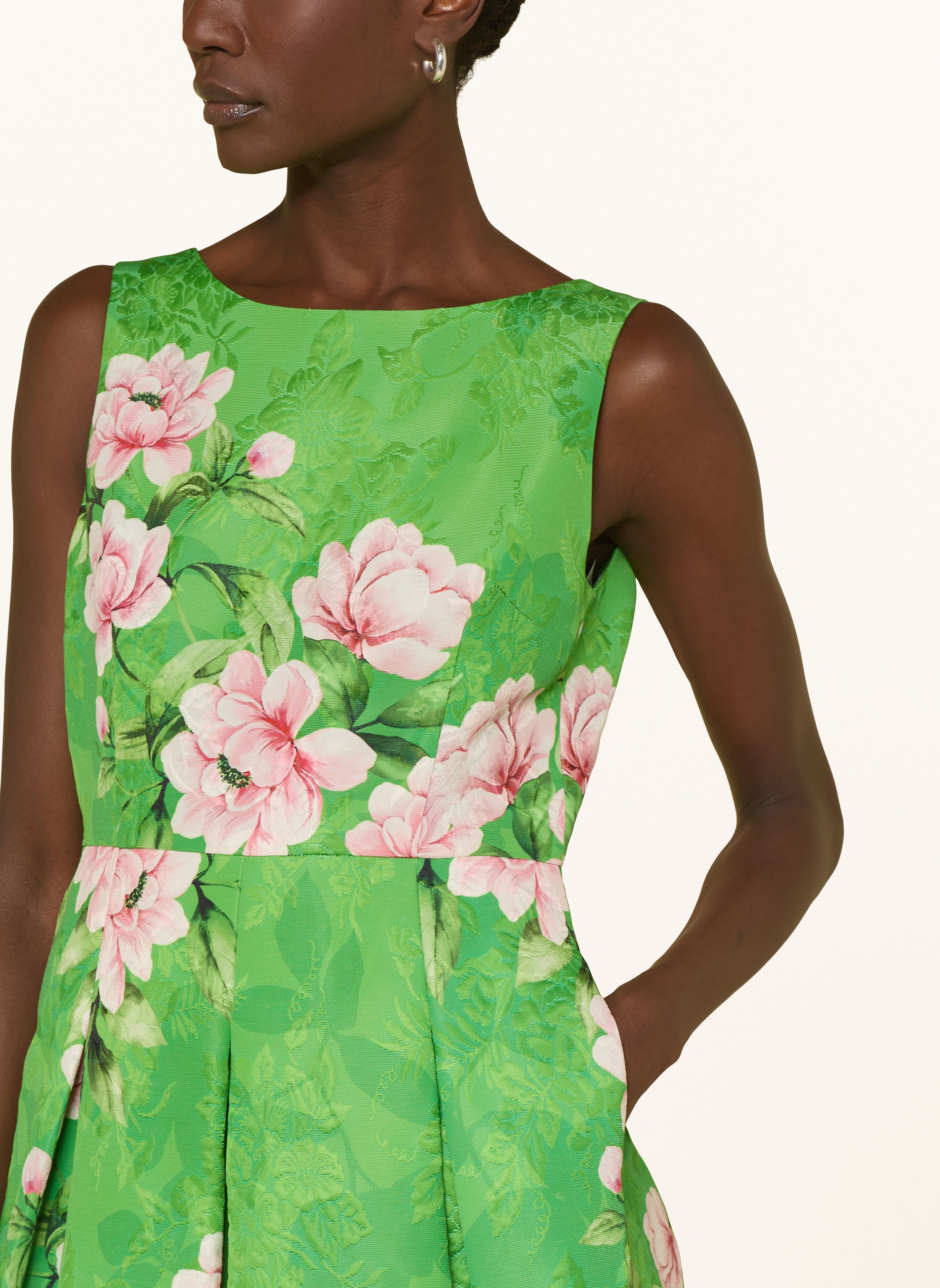 Thumbnail - Lunatica Milano Jacquard-Kleid gruen