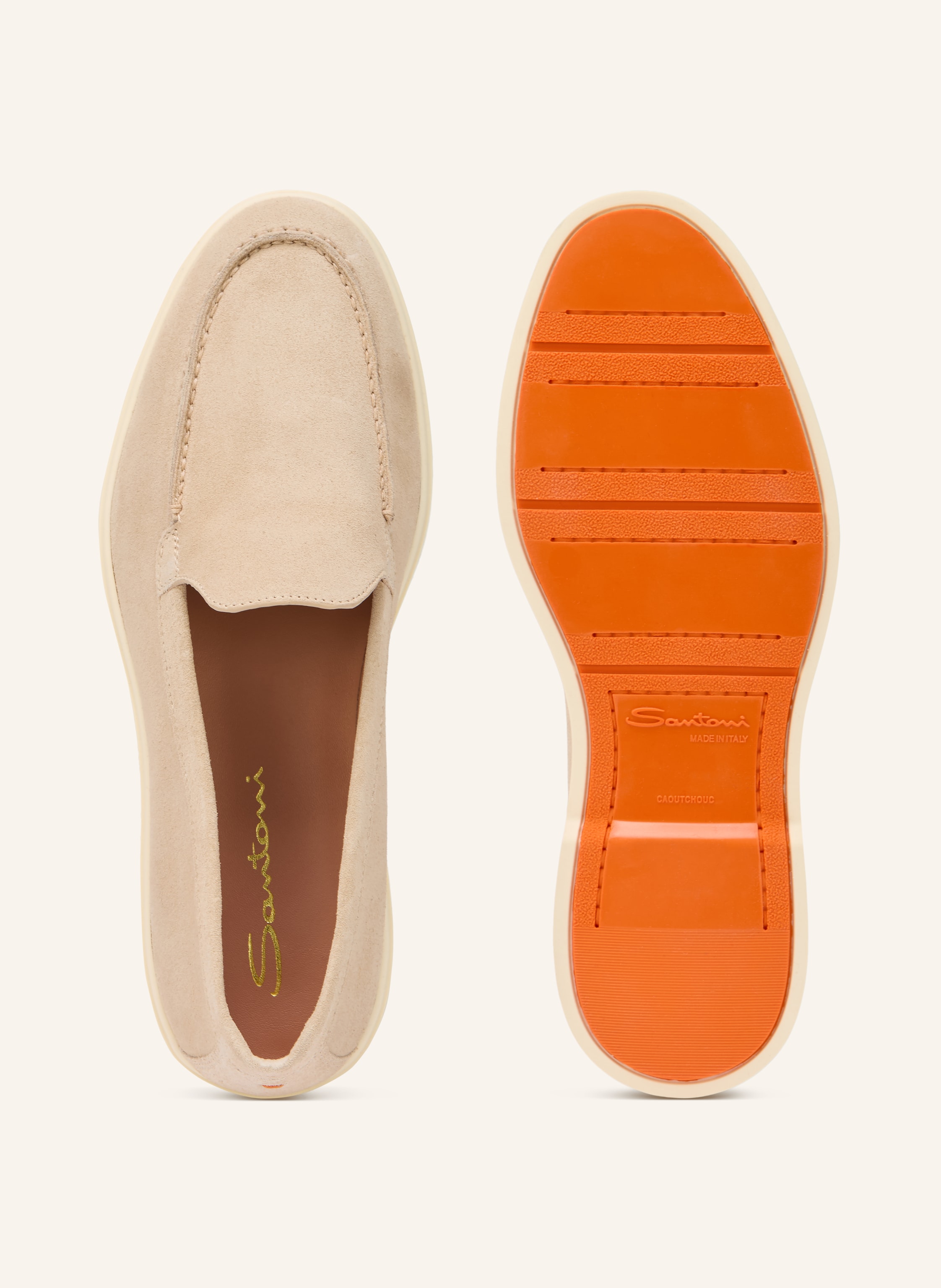 Thumbnail - Santoni Slipper Yaltamoc beige