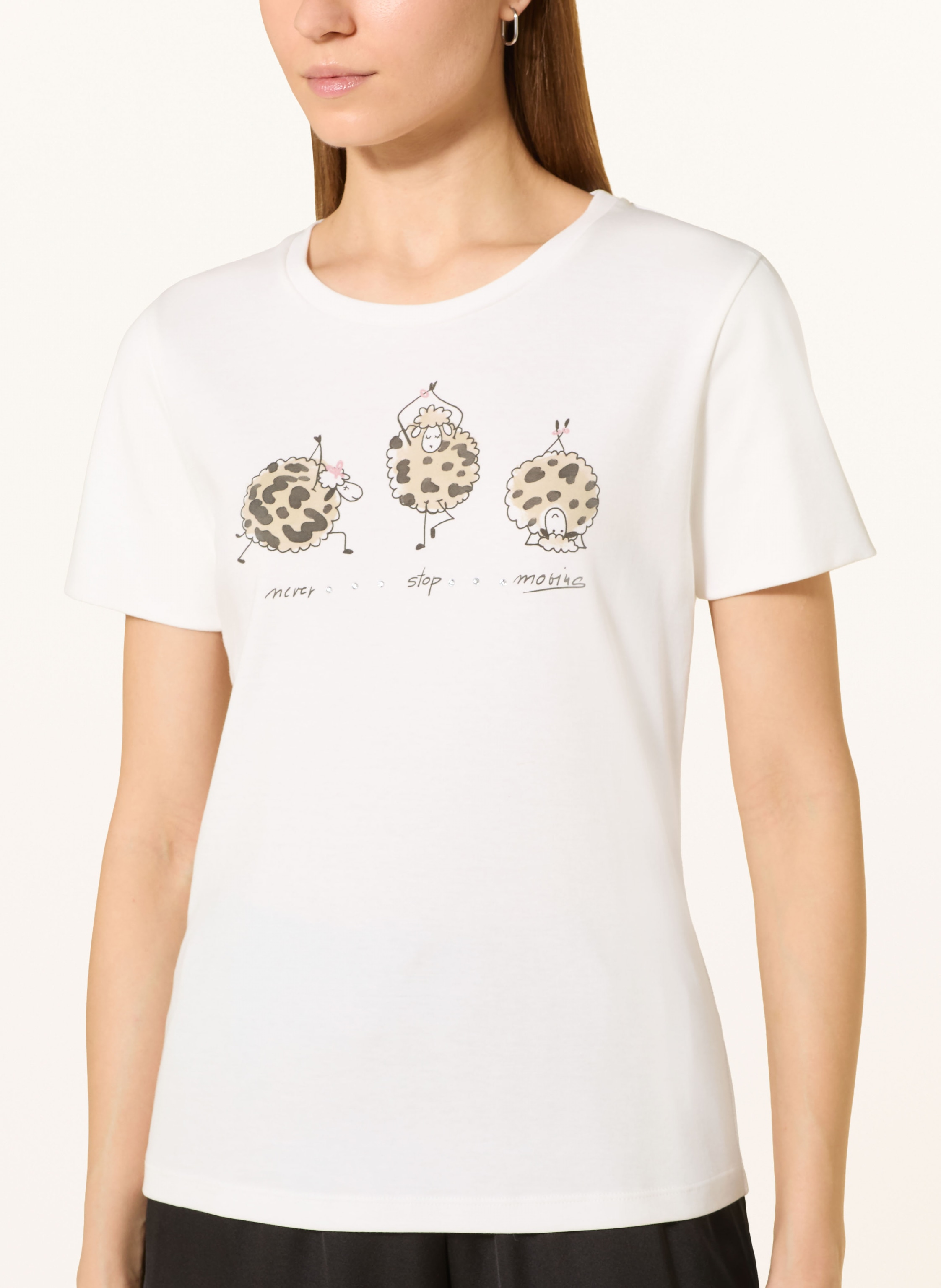 Thumbnail - Zaída T-Shirt Mit Schmucksteinen beige