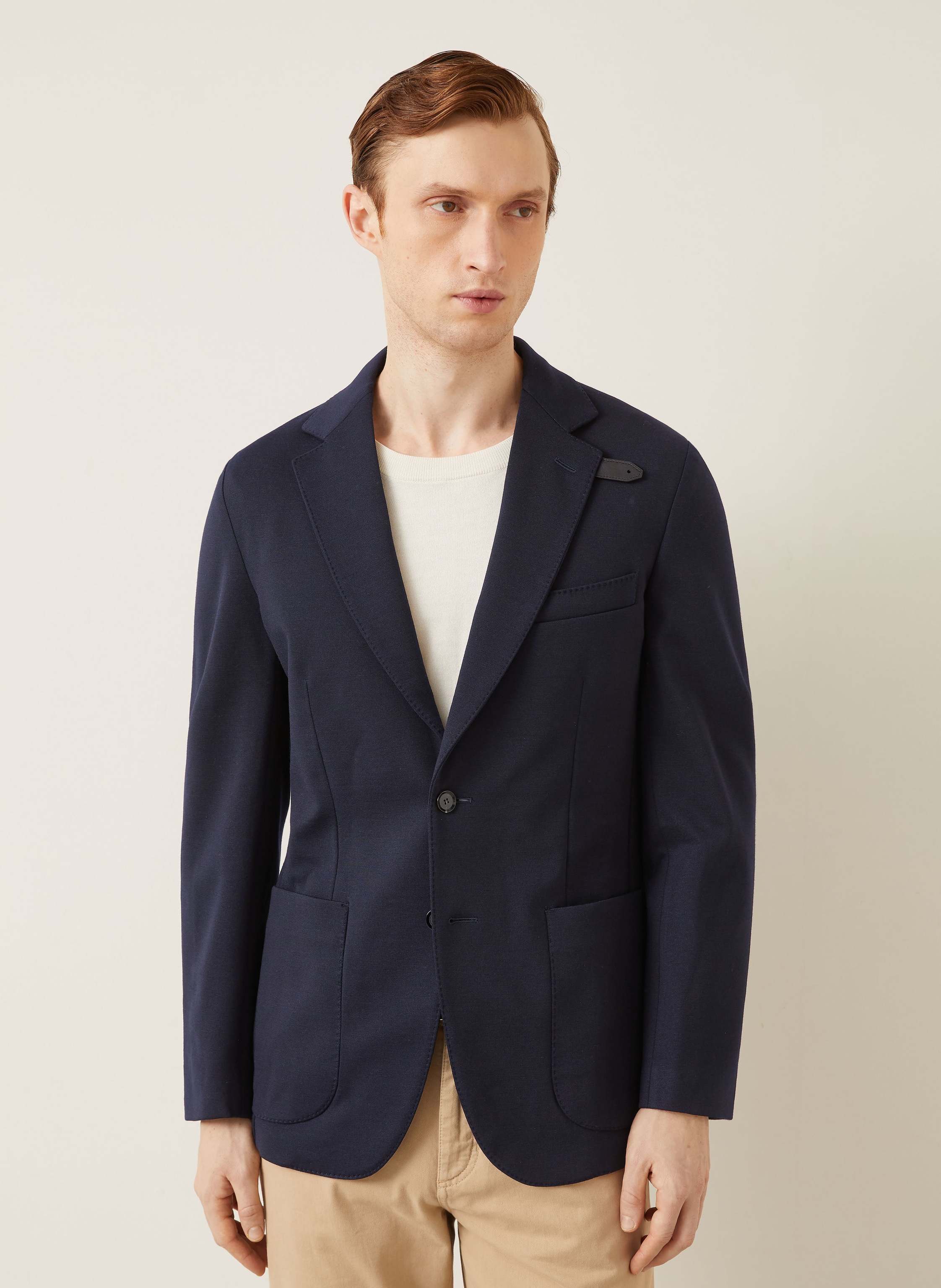 Thumbnail - Brioni Jerseysakko Regular Fit blau