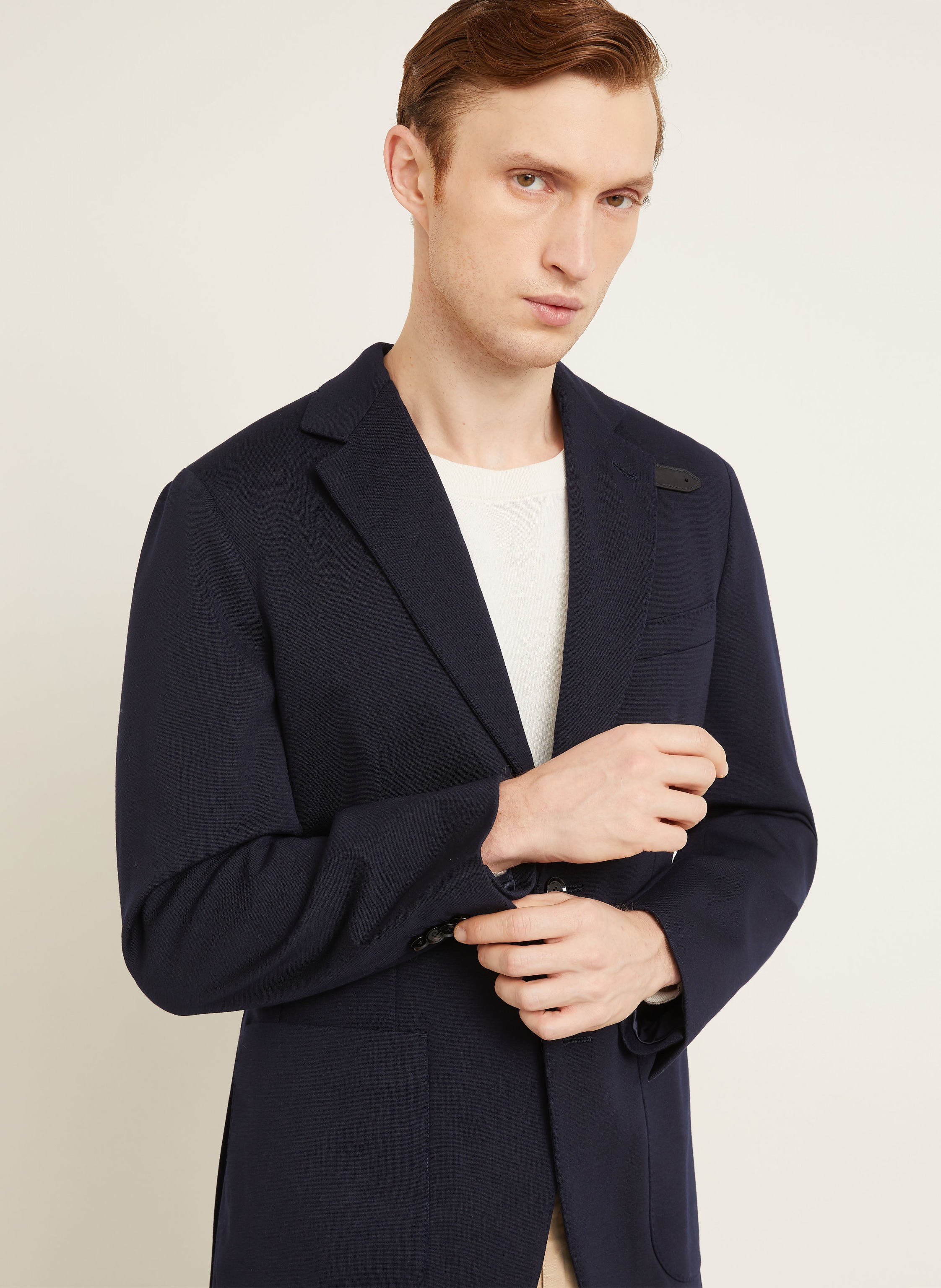 Thumbnail - Brioni Jerseysakko Regular Fit blau