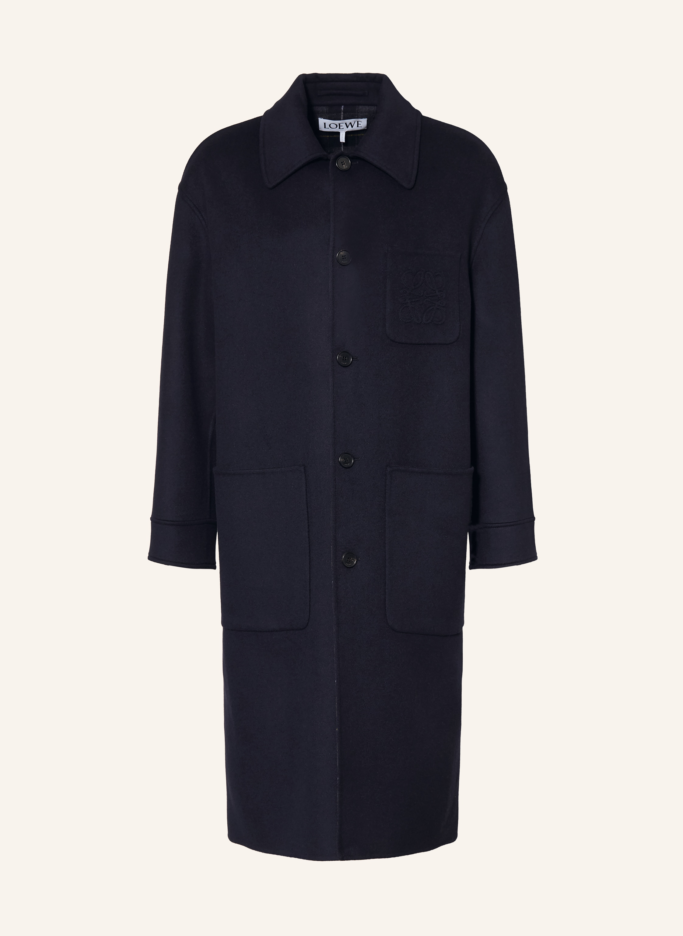 Loewe Wollmantel blau