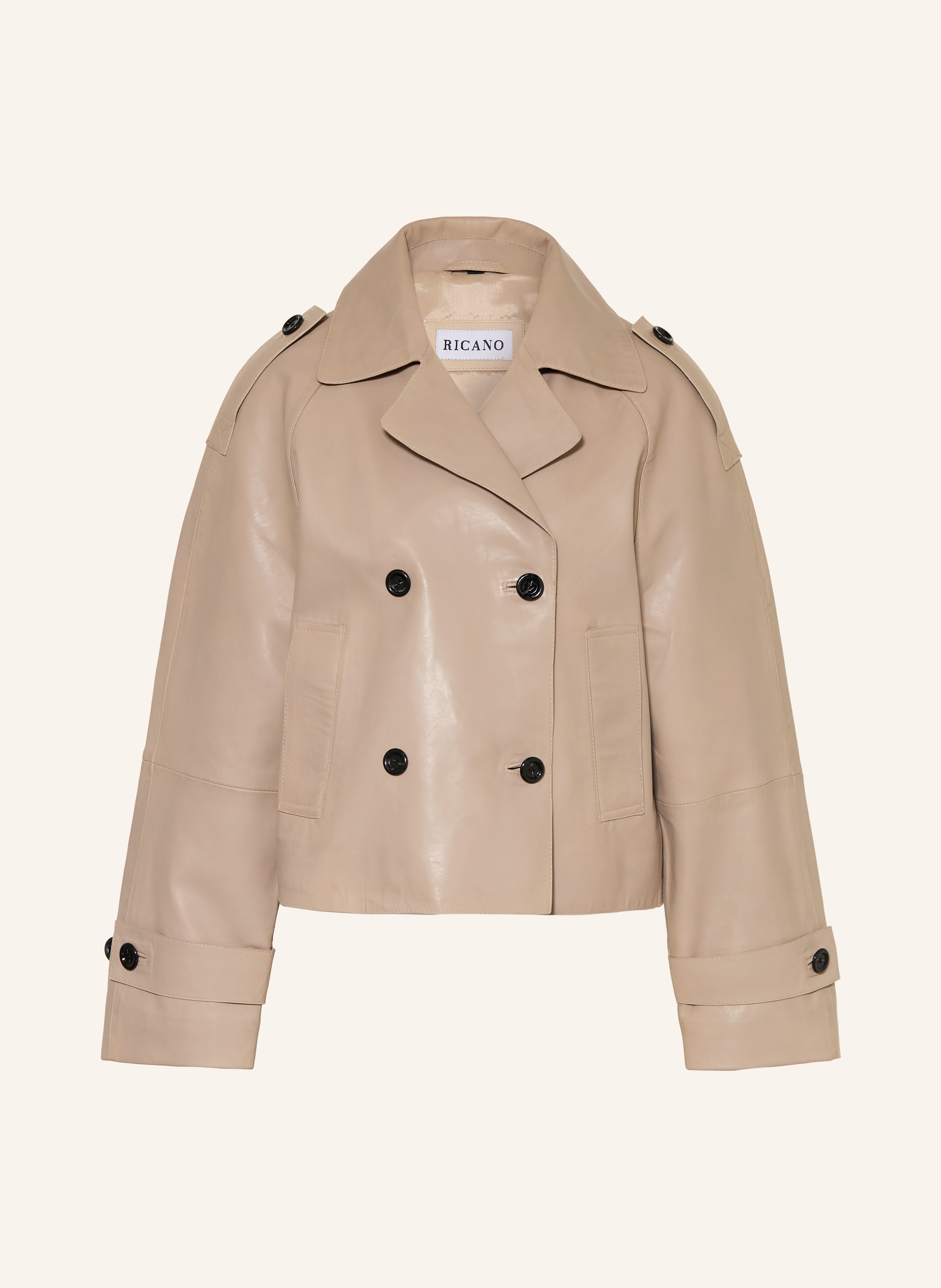 Ricano Trench-Jacke Aus Leder beige