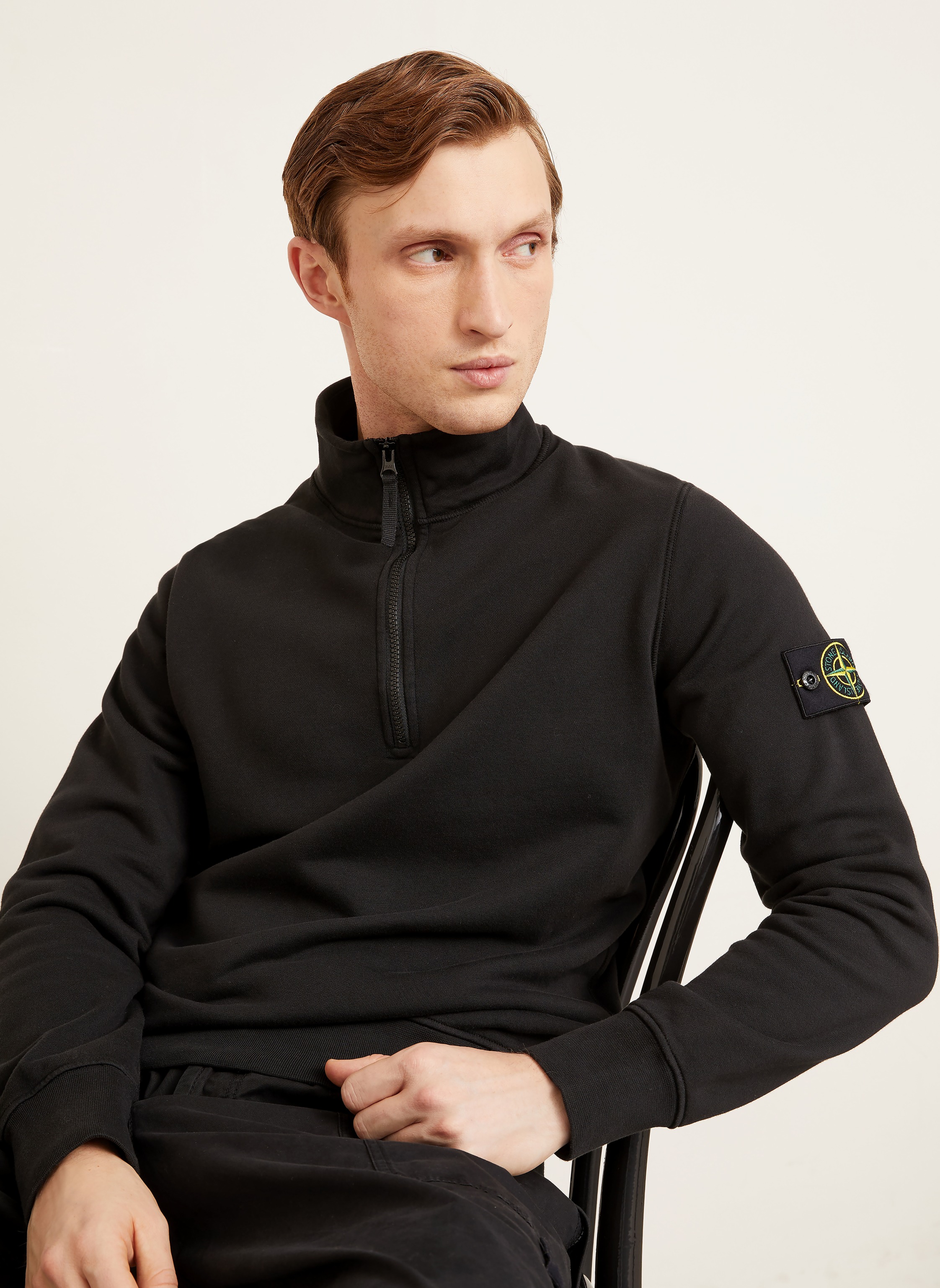 Thumbnail - Stone Island Sweat-Troyer schwarz
