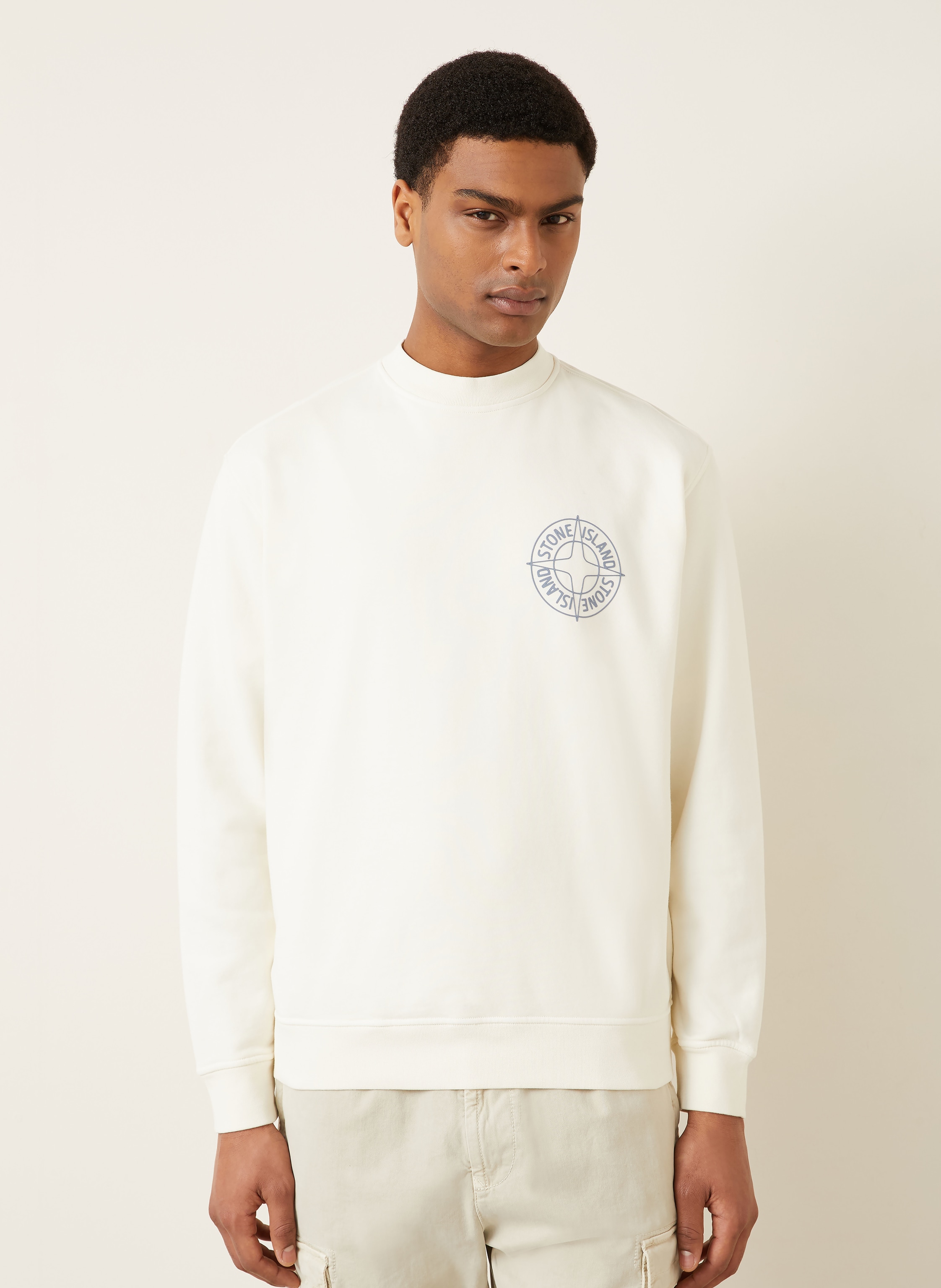 Thumbnail - Stone Island Sweatshirt Outline Compass beige
