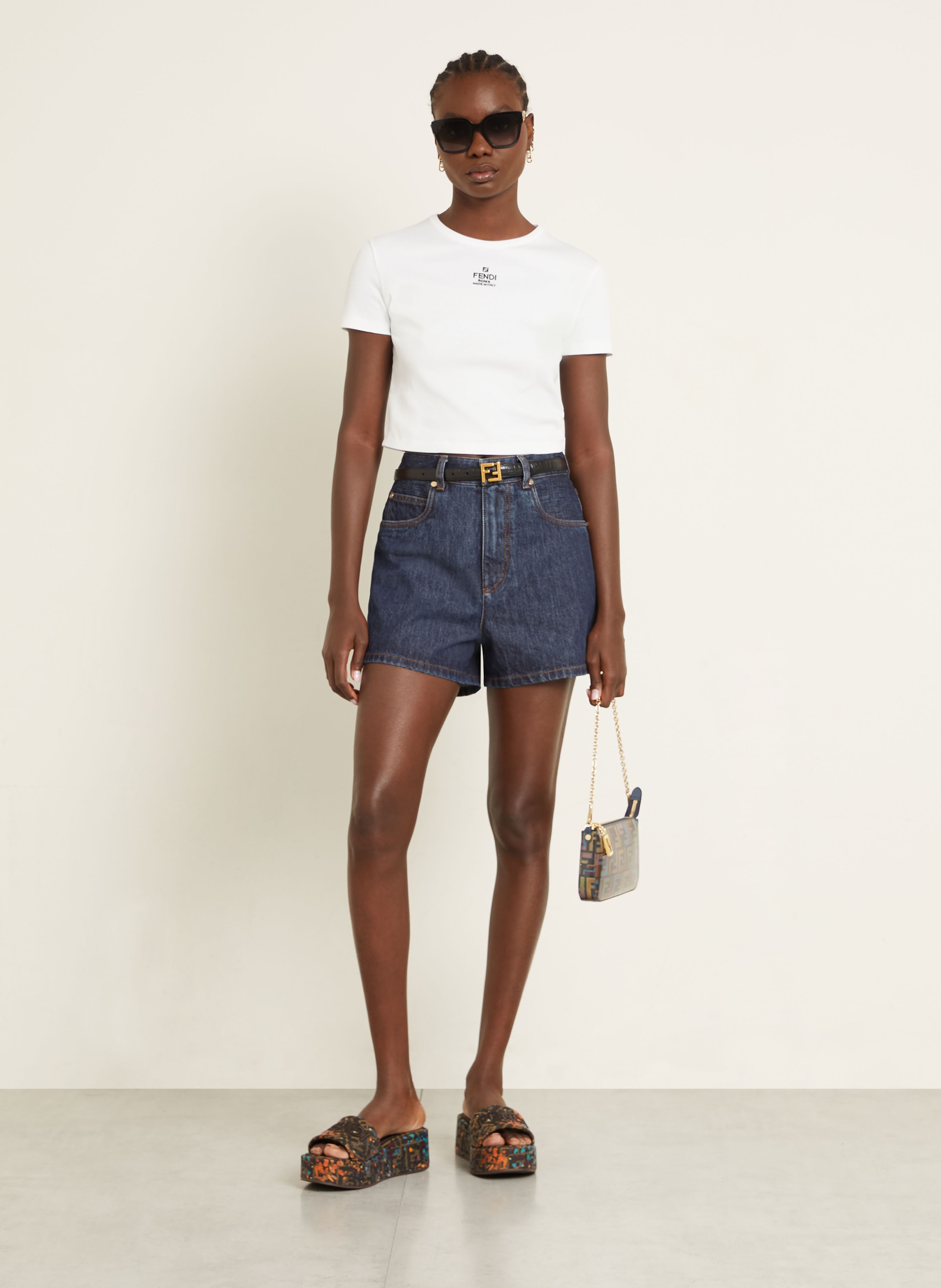 Thumbnail - Fendi Schultertasche blau