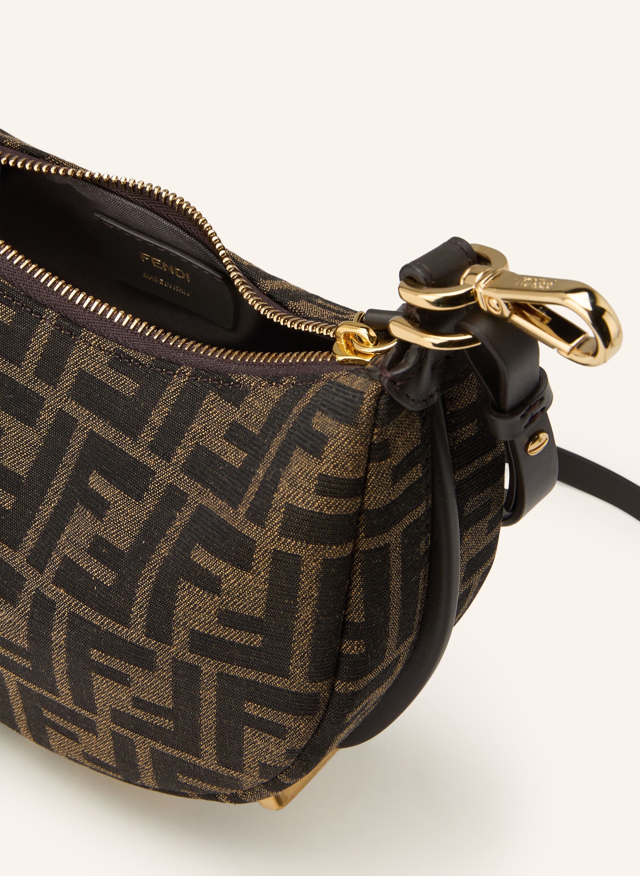 Thumbnail - Fendi Umhängetasche Fendigraph Mini braun