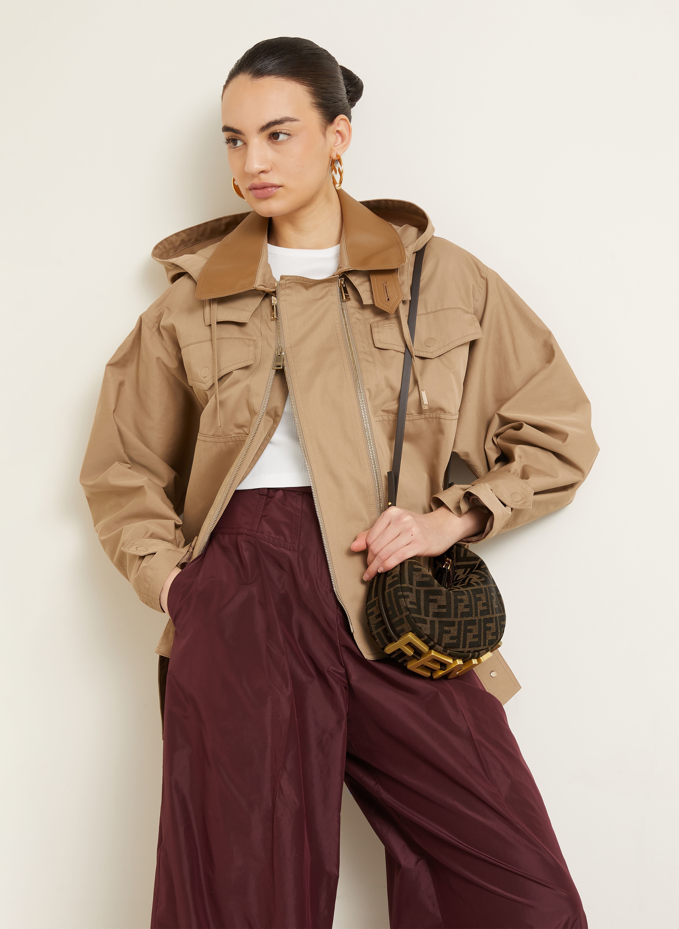 Thumbnail - Fendi Umhängetasche Fendigraph Mini braun