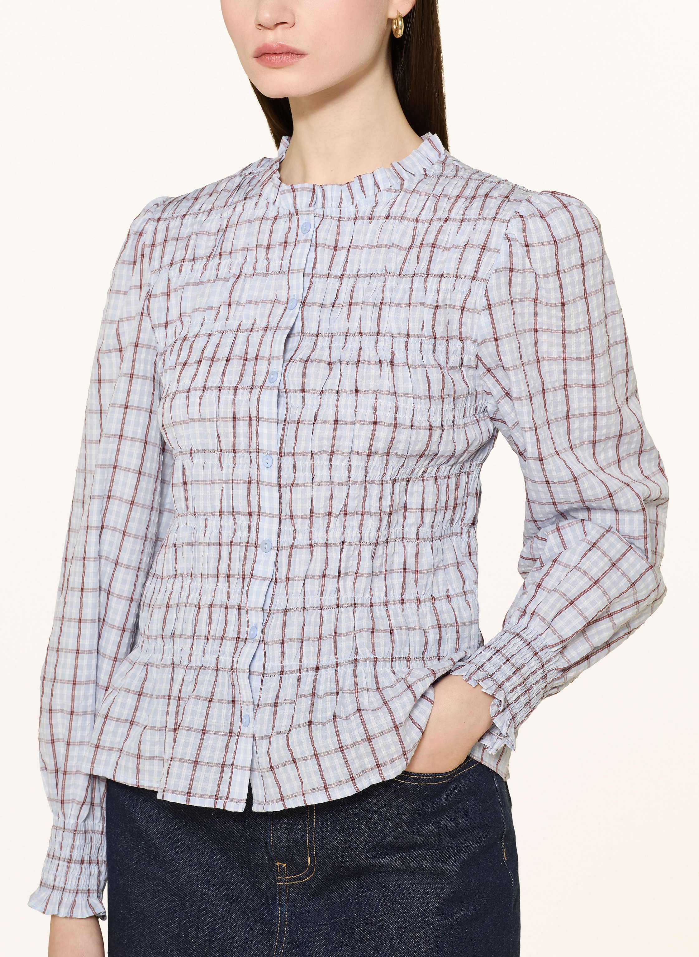 Thumbnail - Neo Noir Bluse Mocca blau